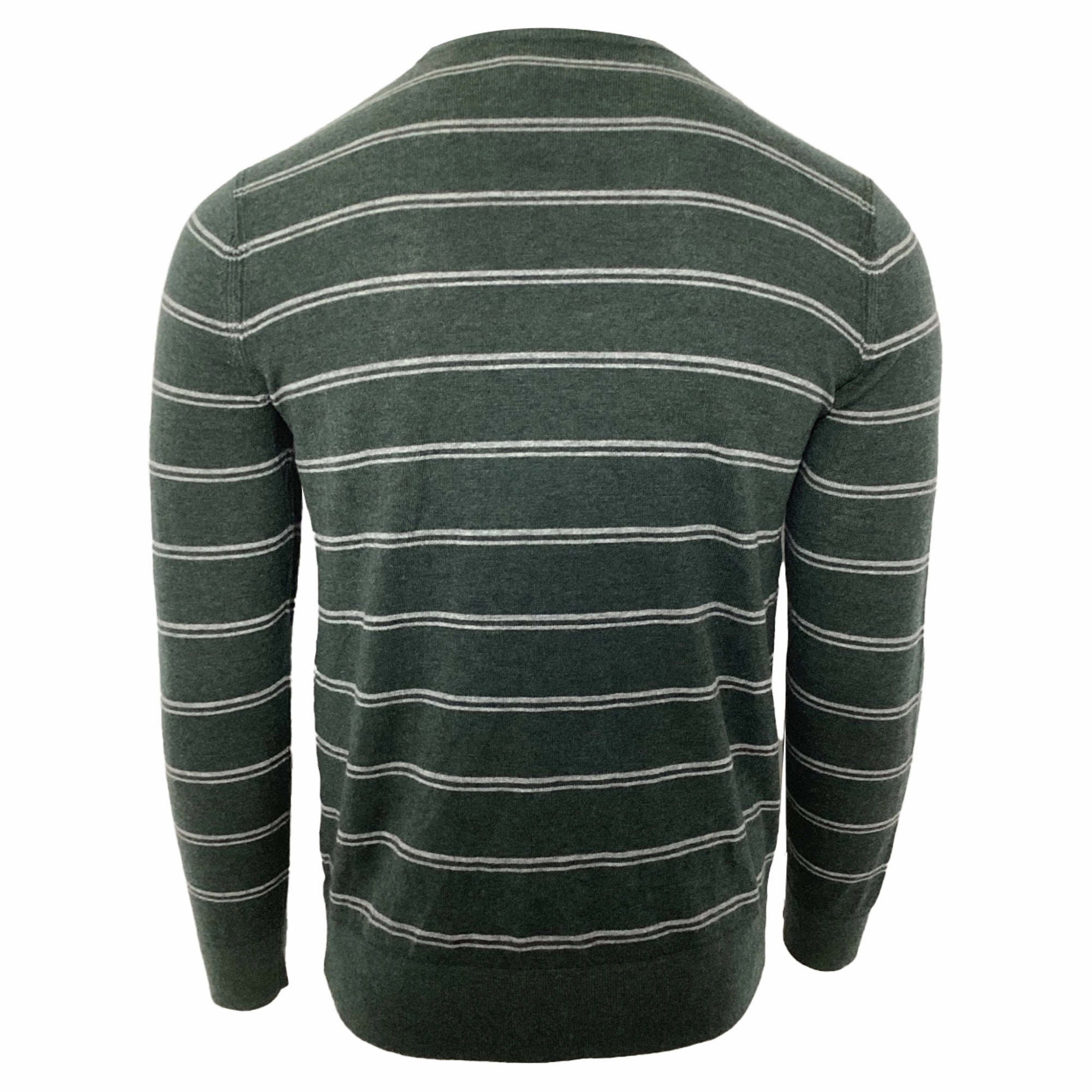 Theory Riland Crewneck Sweater in Green Wool
