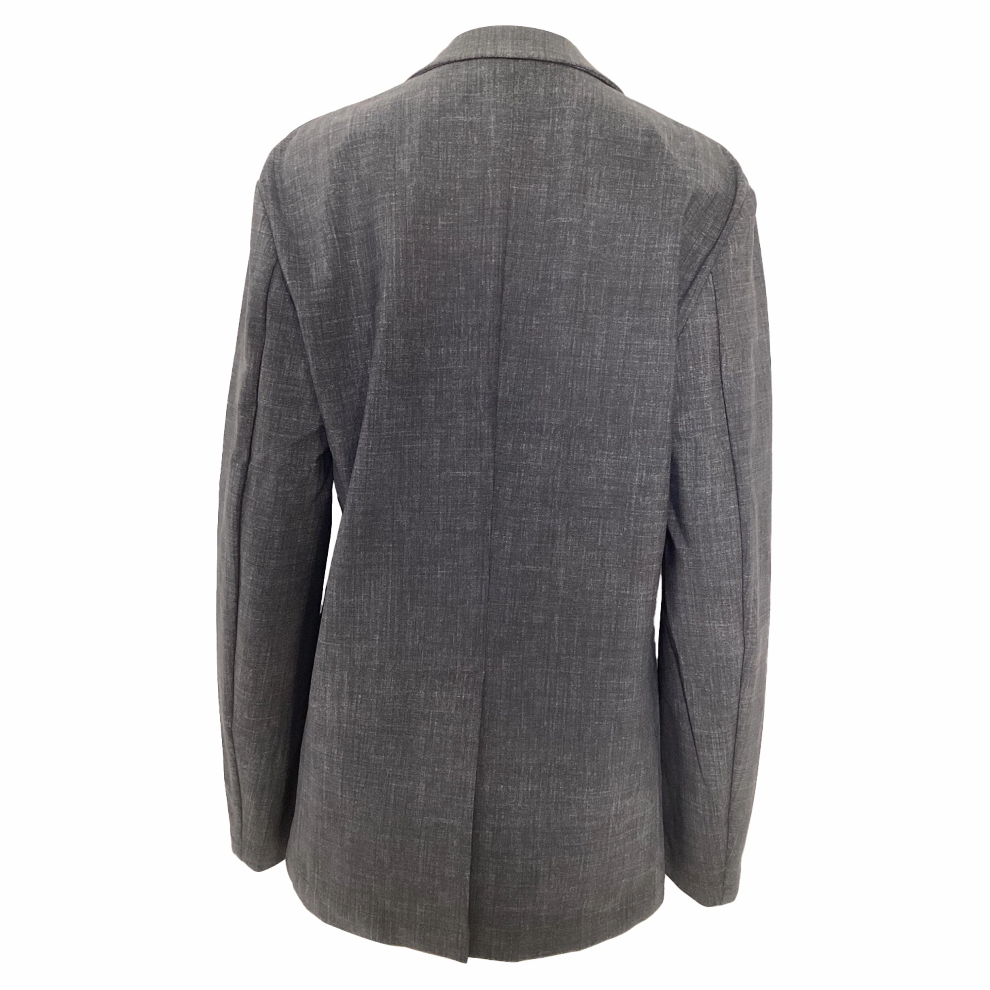 Theory Single-Breasted Blazer in Grey Polyamide
