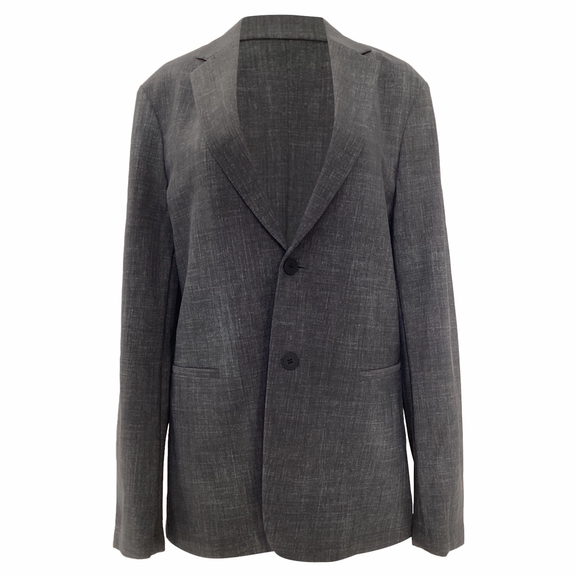 Theory Single-Breasted Blazer in Grey Polyamide