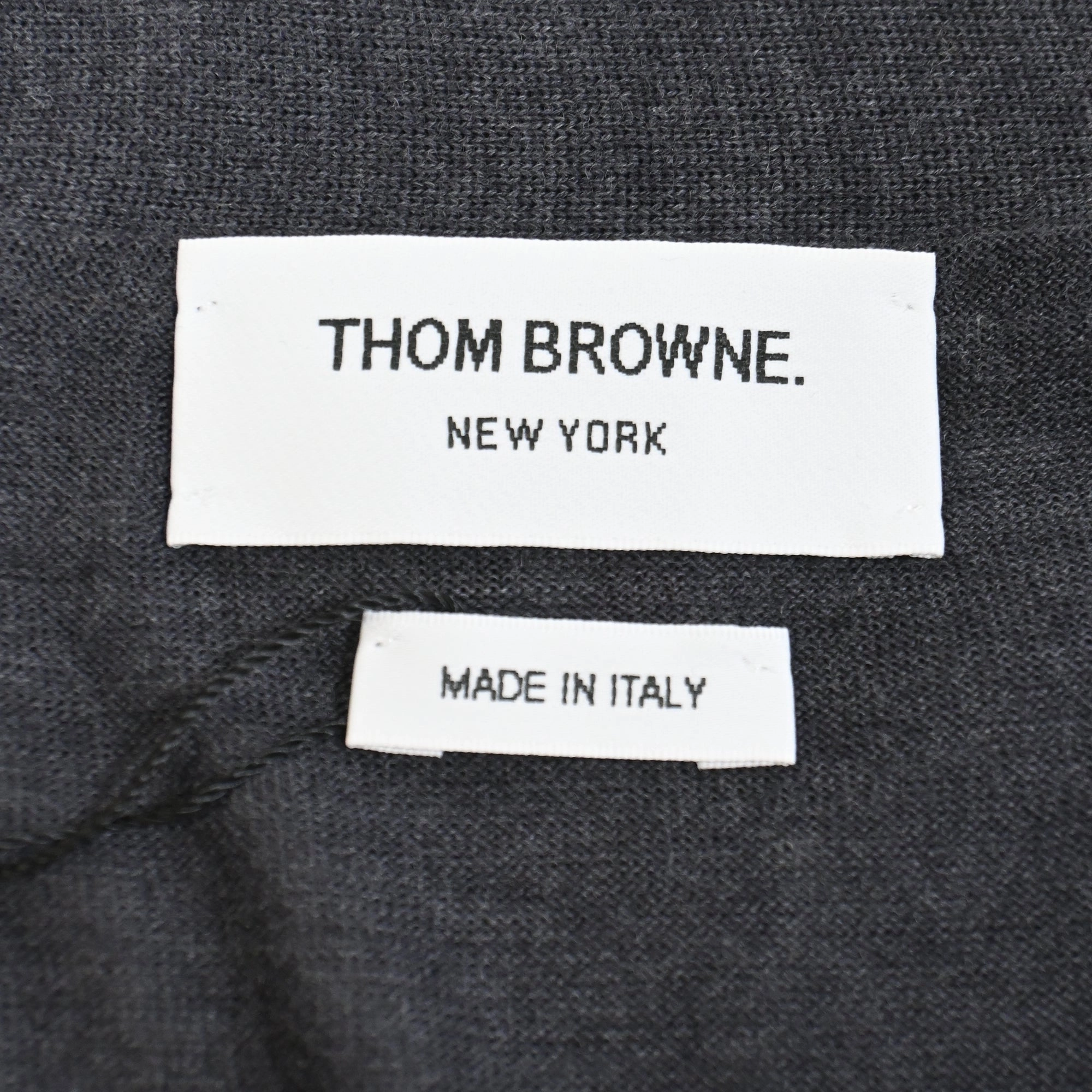 Thom Browne Charcoal Buttoned Cardigan in Grey Cashmere