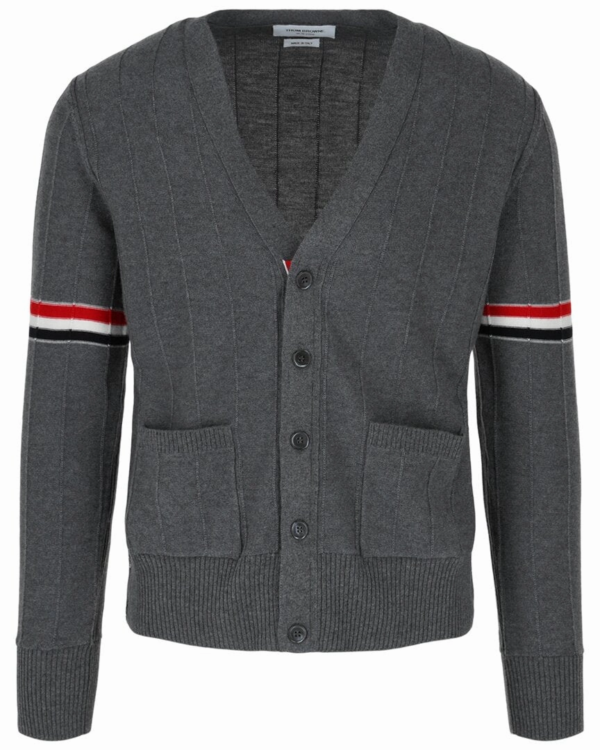 Thom Browne Wool V-Neck Cardigan