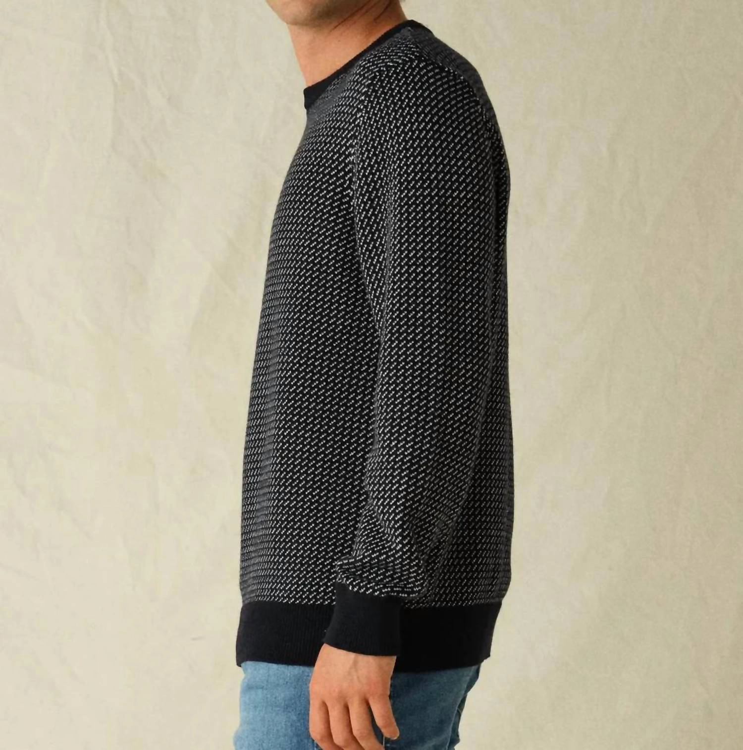 Tidal Sweater In Navy Birdseye Stitch