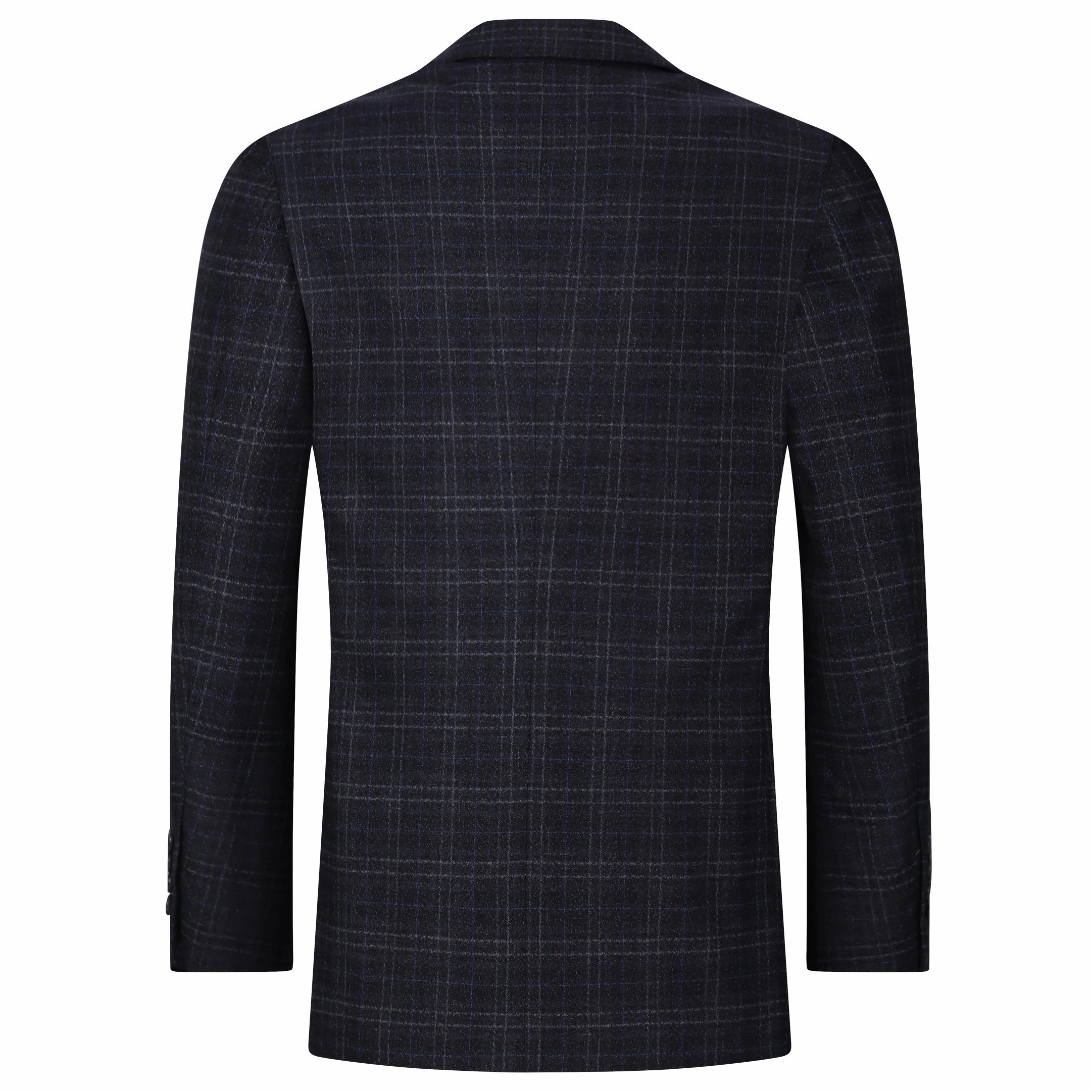 Tom Baine Men Performance Plaid Cashmere Feel Stretch Sport Coat