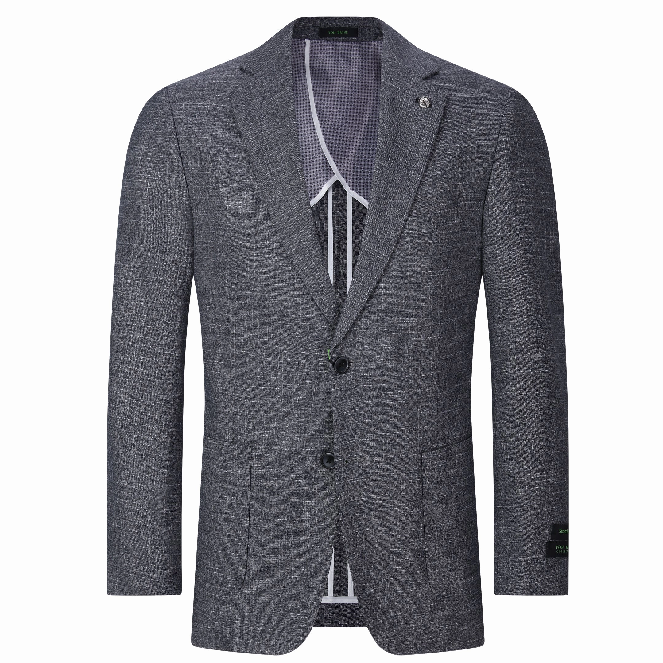 Tom Baine Men Performance solid Stretch Sport Coat