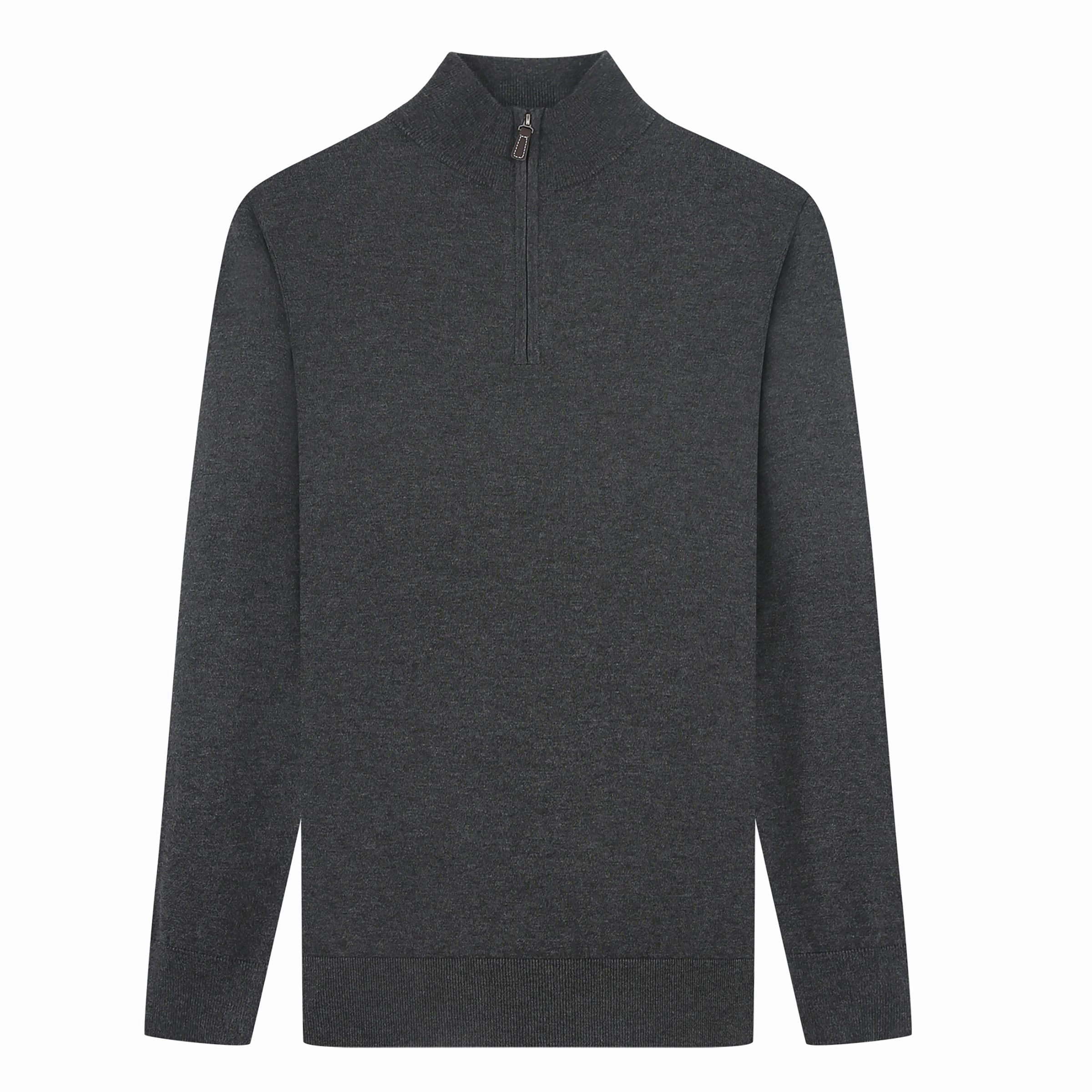 Tom Baine Men's Cashmere Feel Slim Fit Quarter Zip Sweater