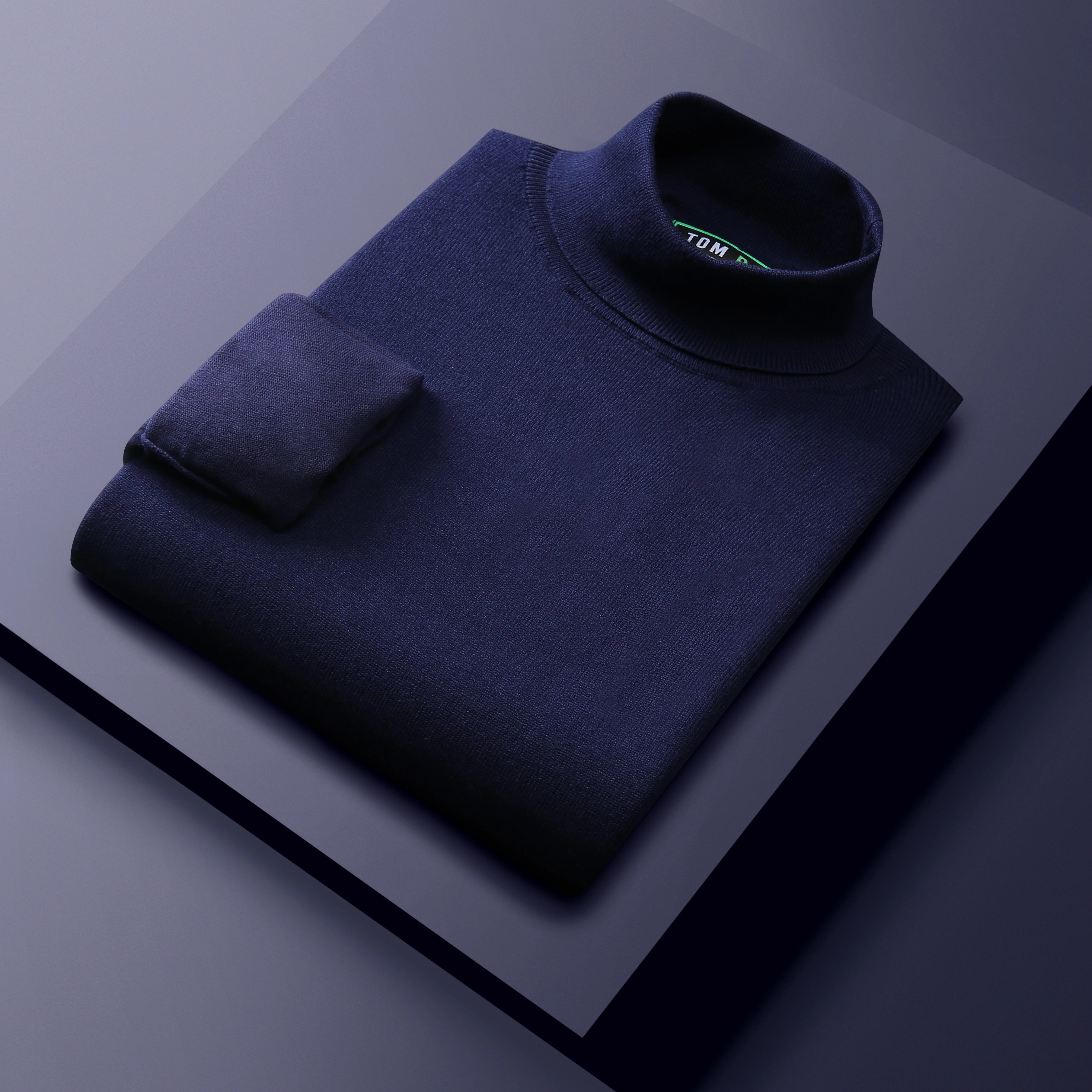 Tom Baine Slim Fit Performance Cotton Turtle Neck
