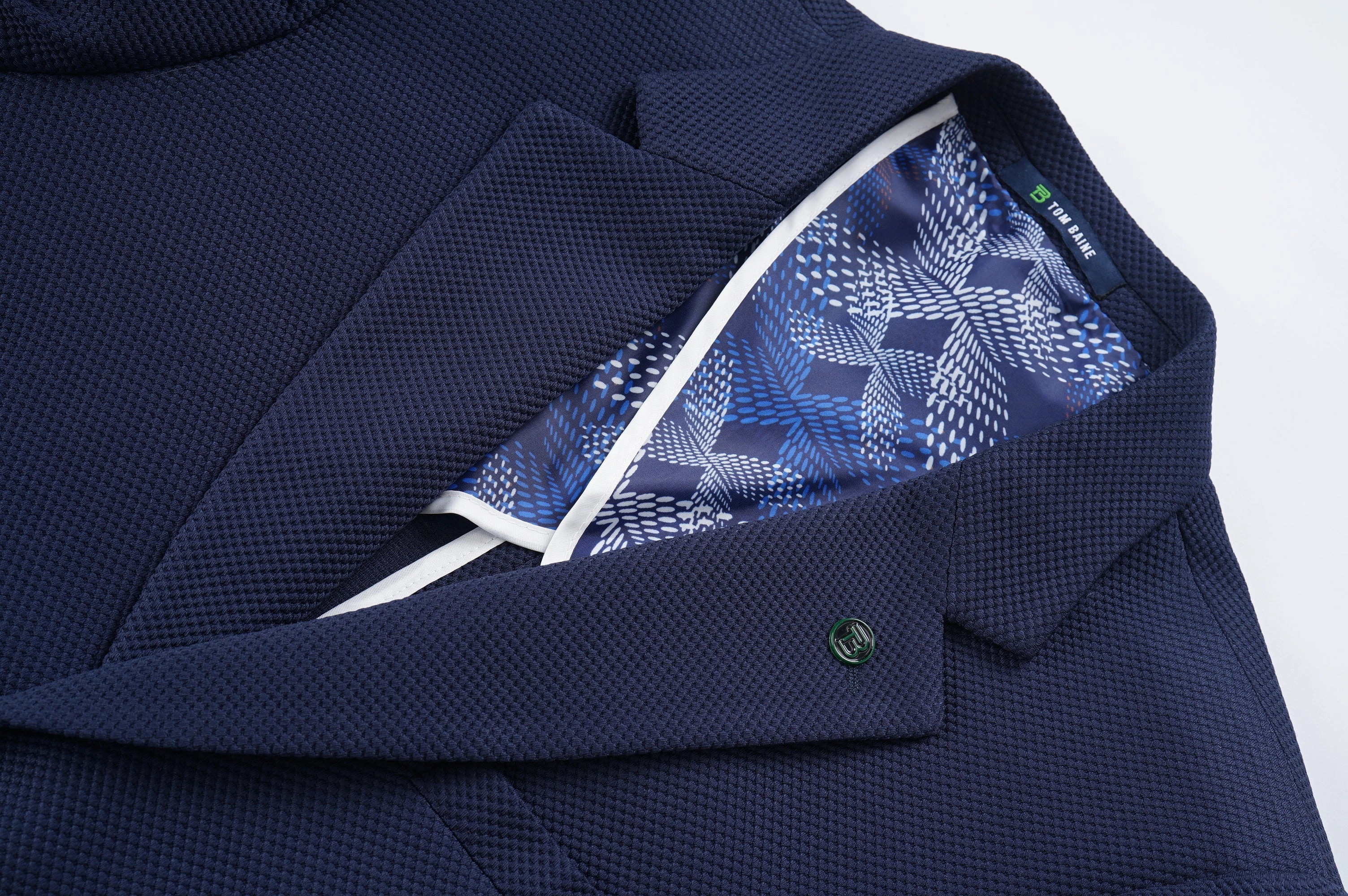 Tom Baine Slim Fit Waffle Performance Stretch Solid Sport Coat