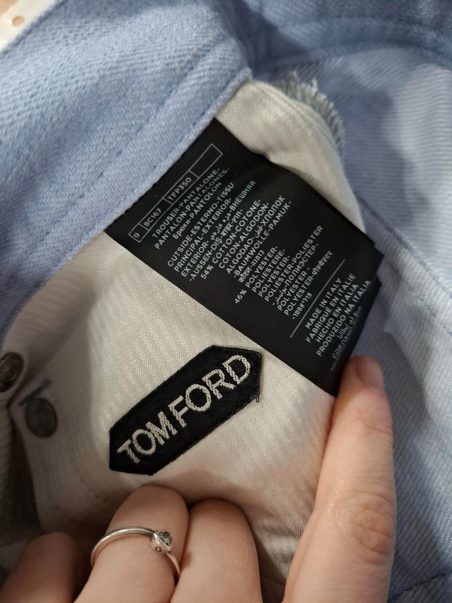Tom Ford Mid-Waist Straight-Leg Jeans in Blue Cotton Denim