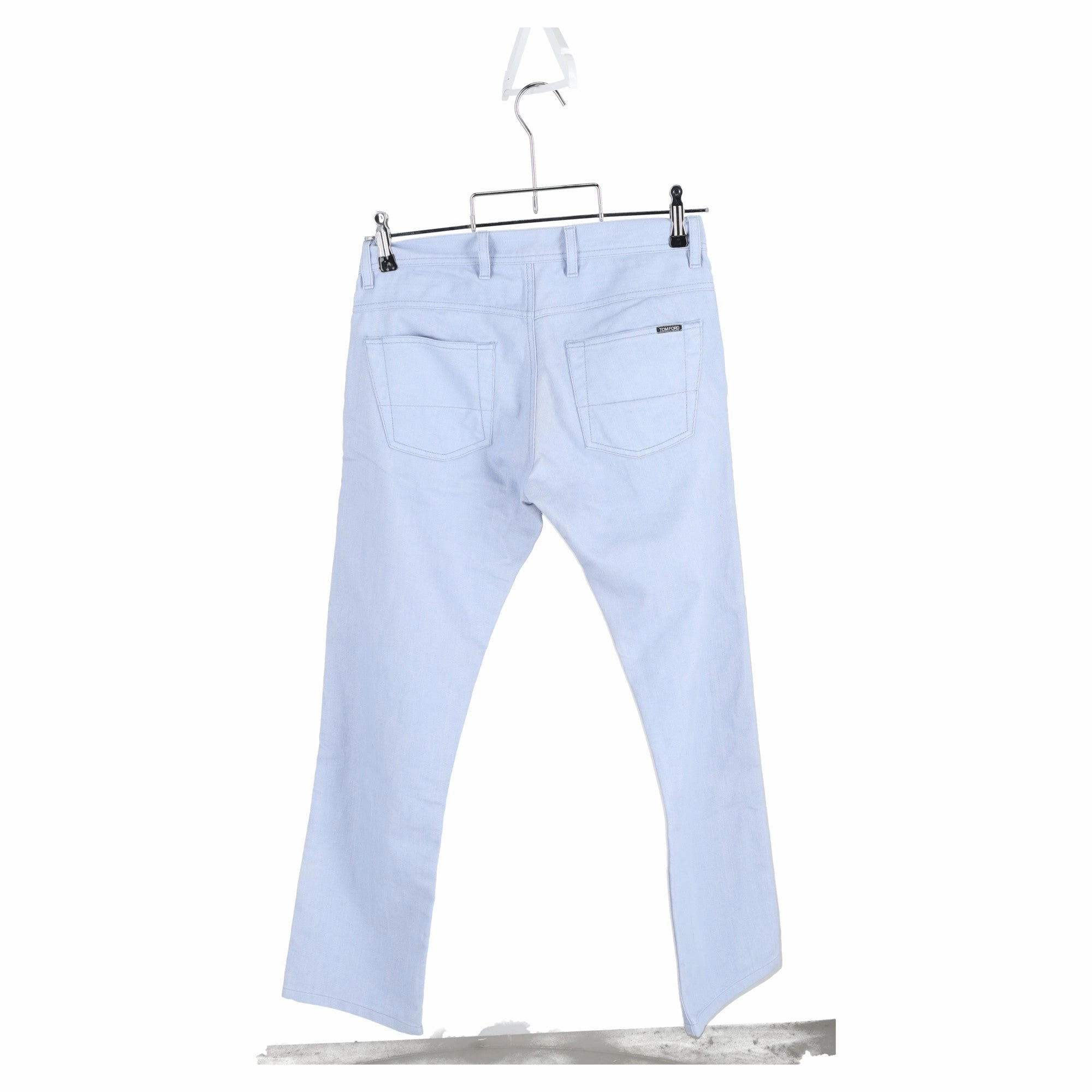 Tom Ford Mid-Waist Straight-Leg Jeans in Blue Cotton Denim