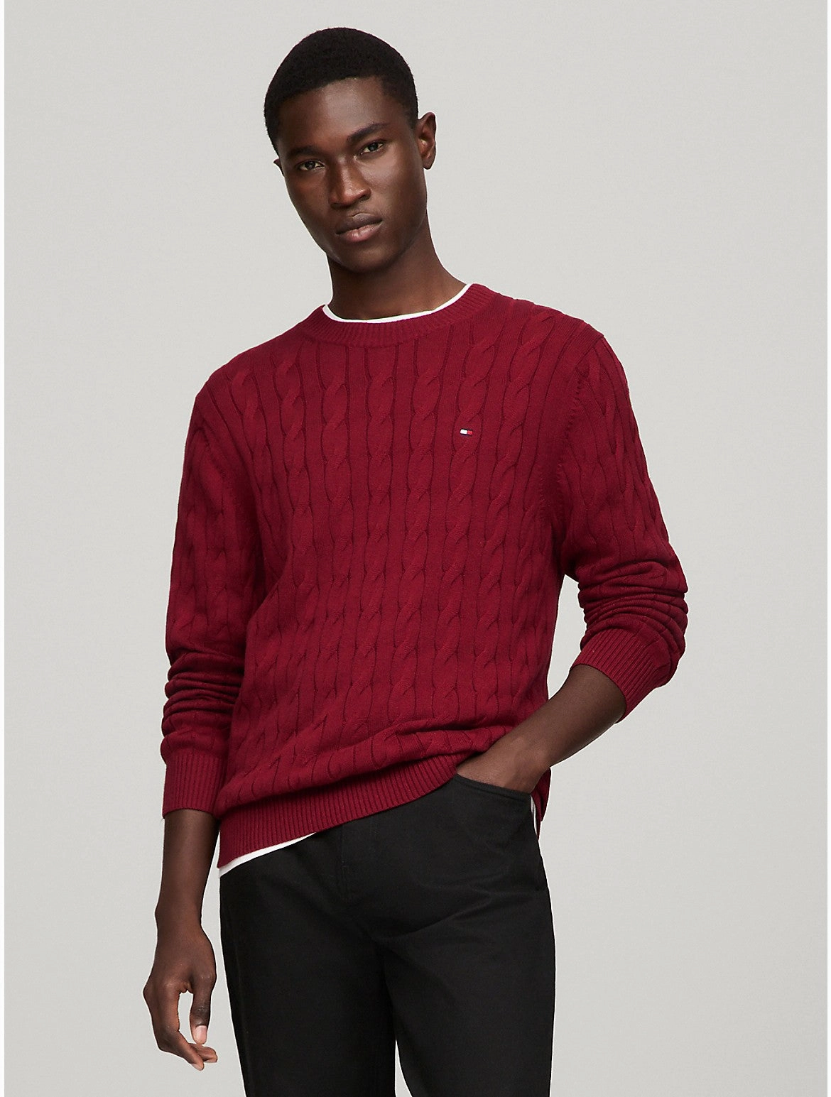 Tommy Hilfiger Men's Cable Knit Sweater