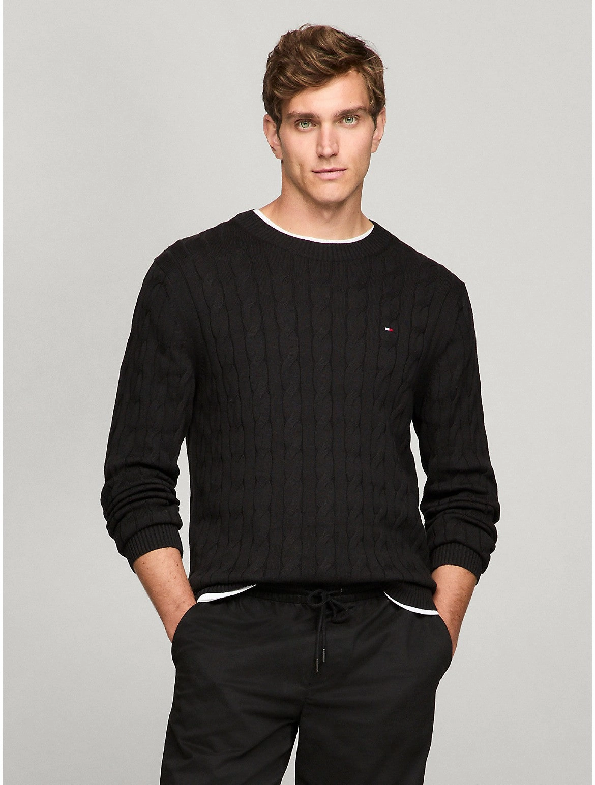 Tommy Hilfiger Men's Cable Knit Sweater