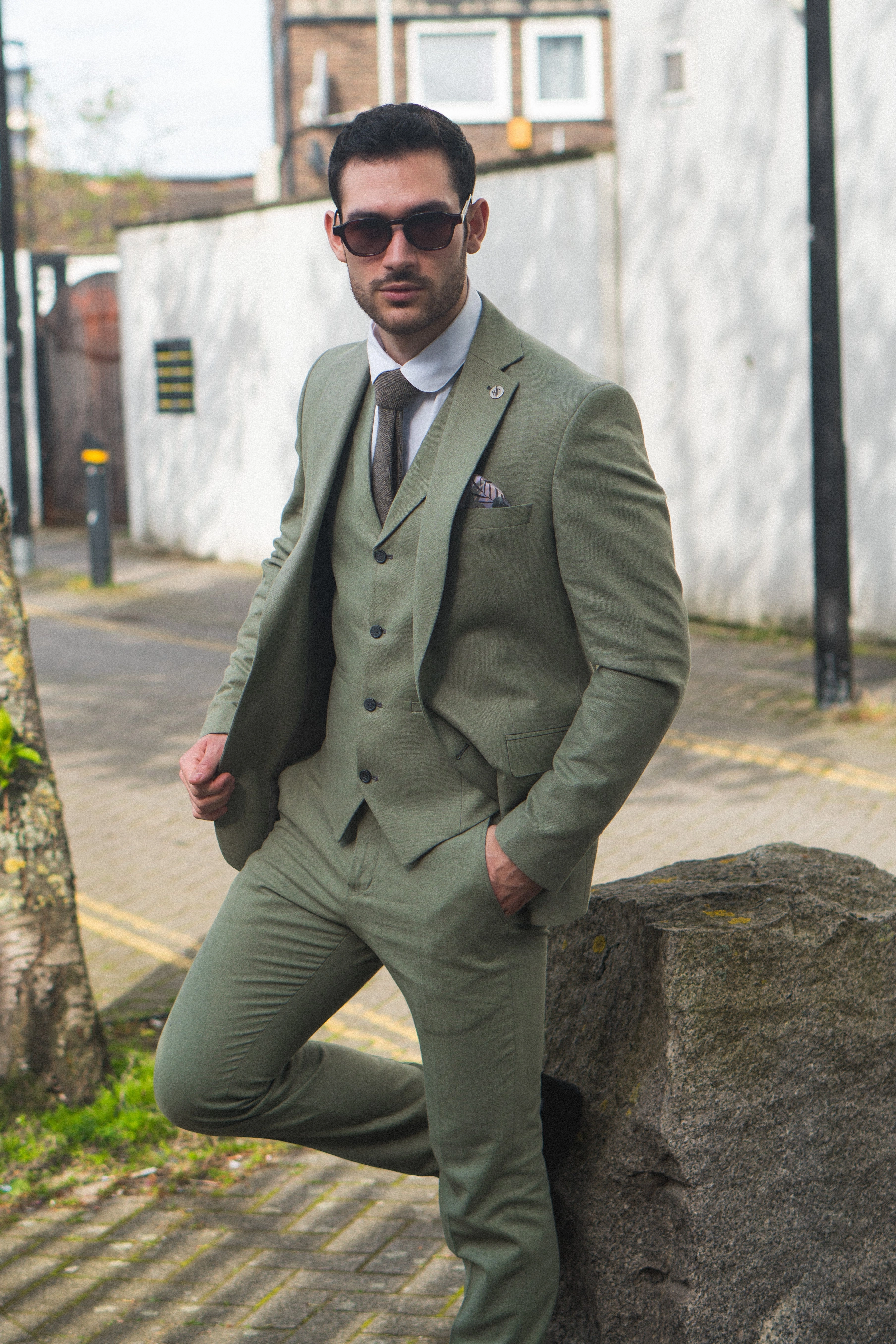 TP-22 3 Piece Linen Summer Suit