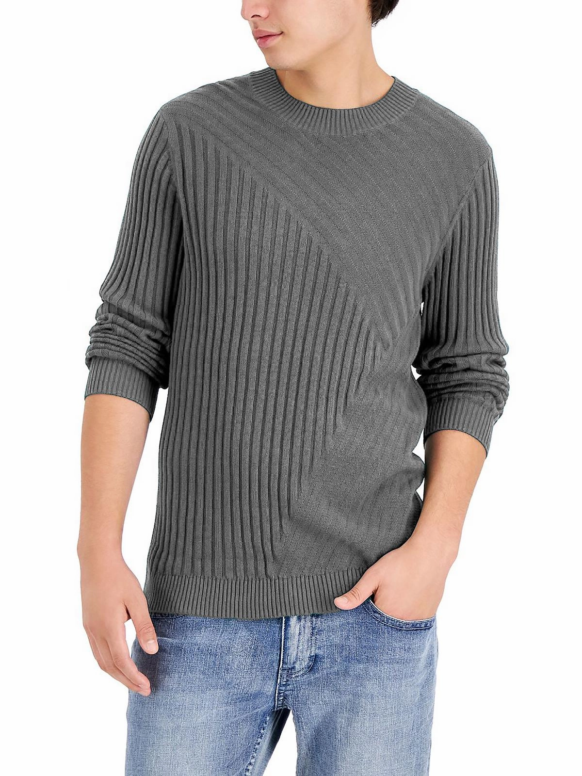 Tucker Mens Cotton Ribbed Crewneck Sweater