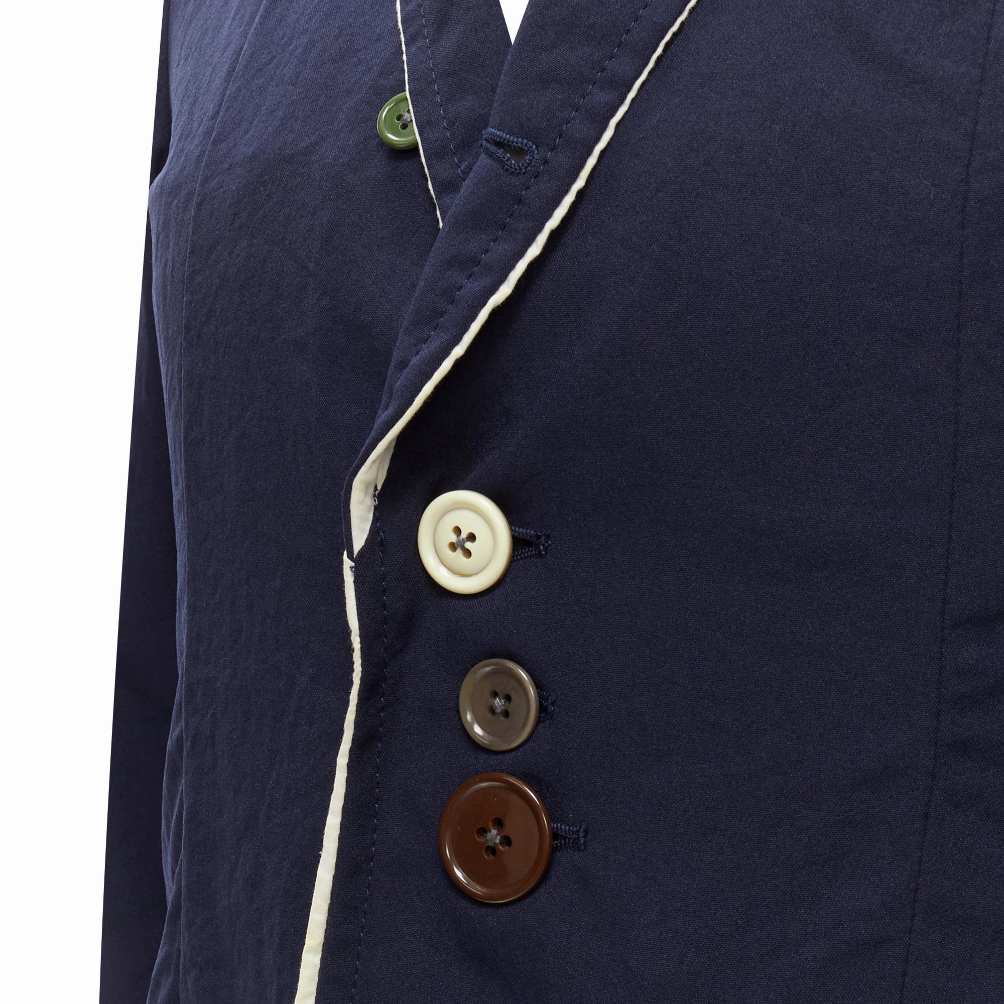 Undercover but beautiful satin trim button embellished blazer