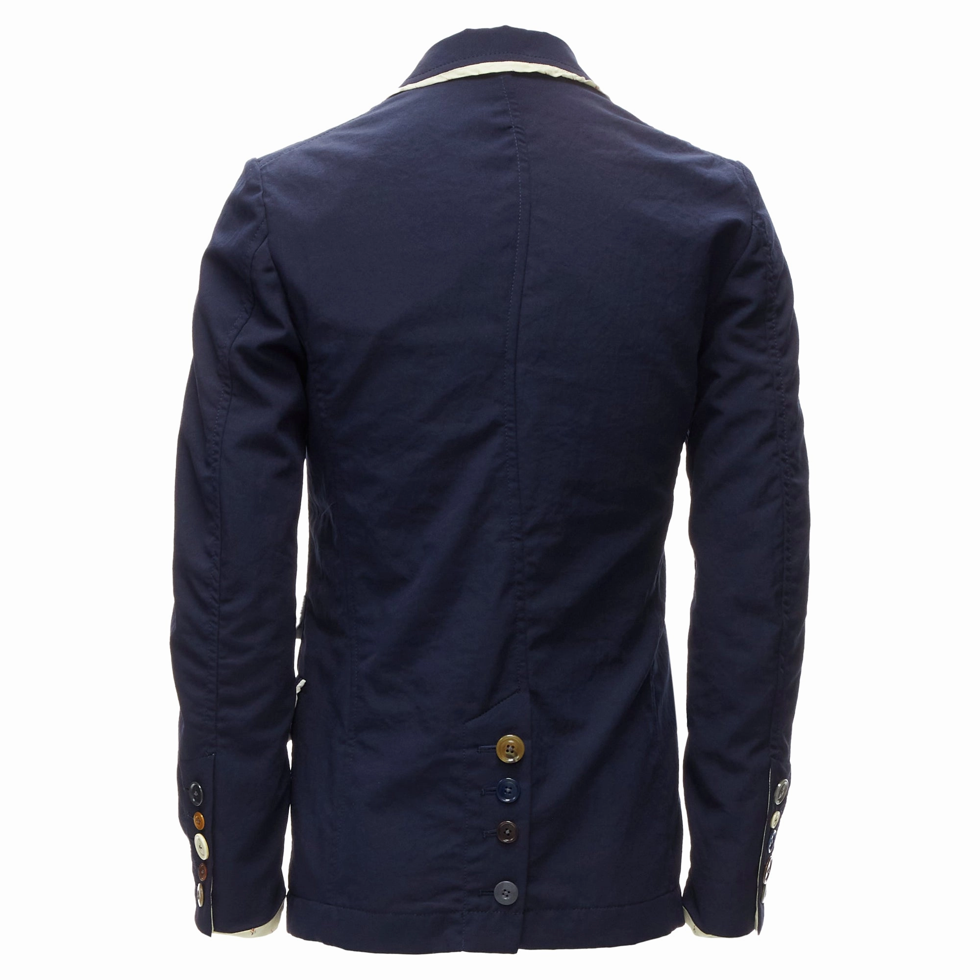 Undercover but beautiful satin trim button embellished blazer