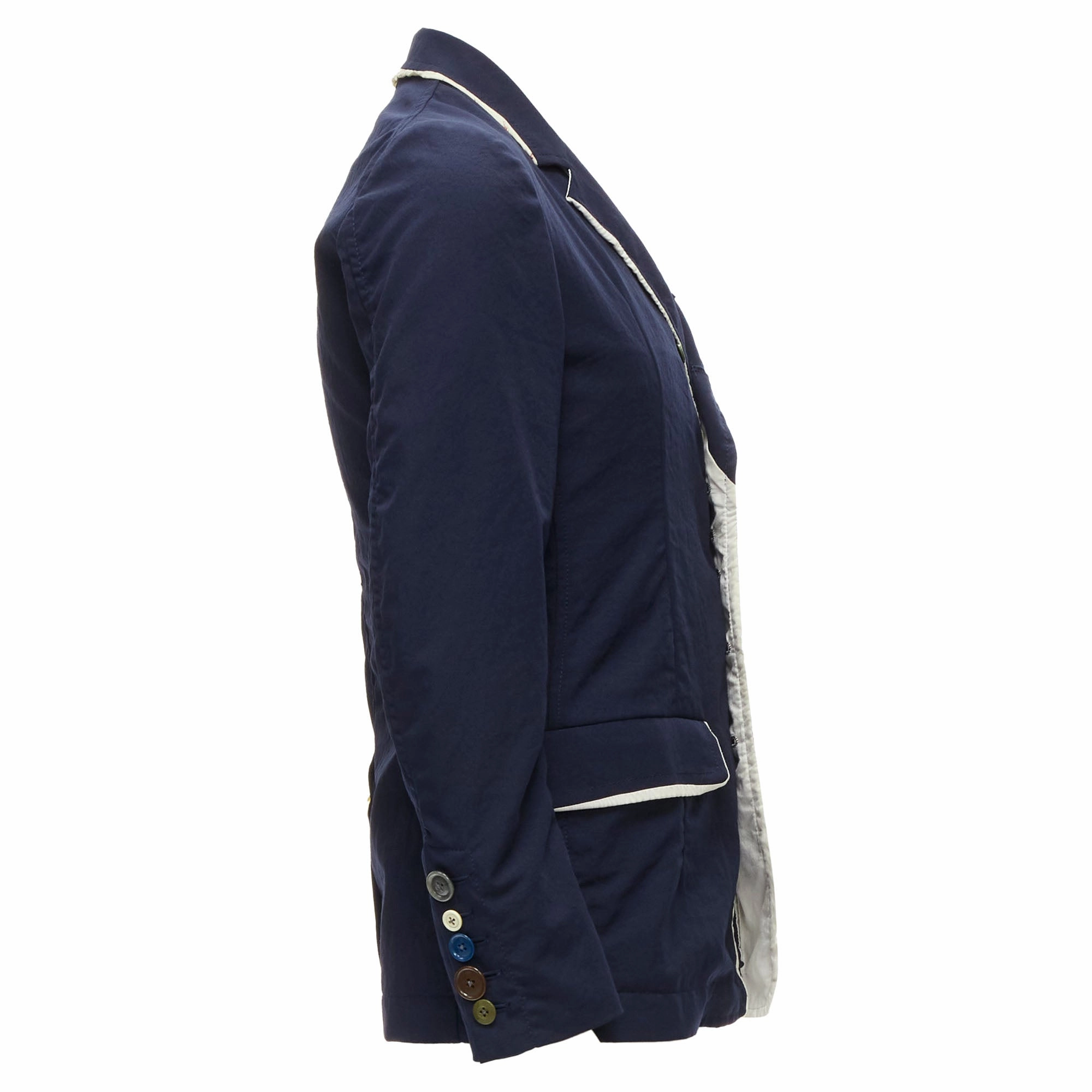 Undercover but beautiful satin trim button embellished blazer