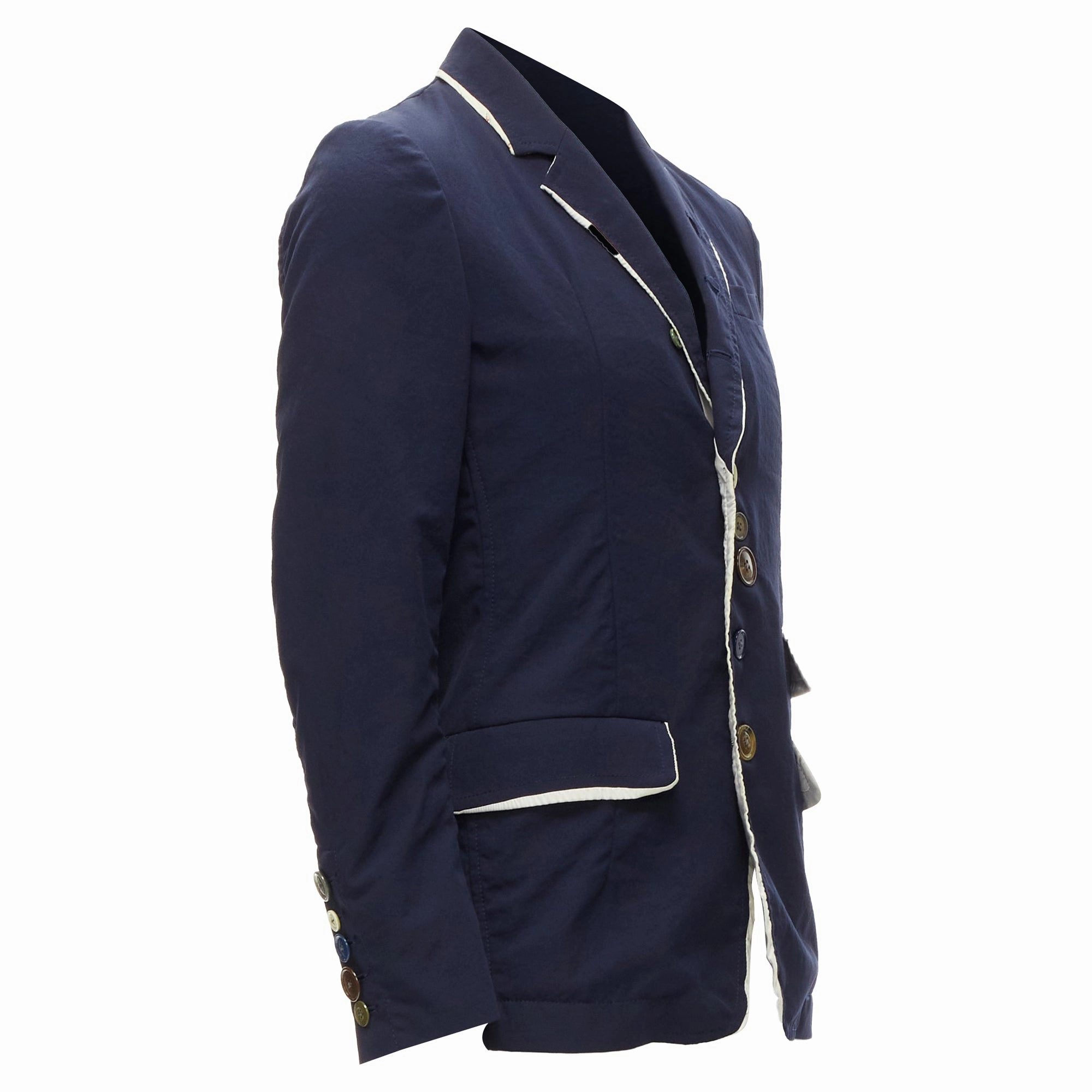 Undercover but beautiful satin trim button embellished blazer