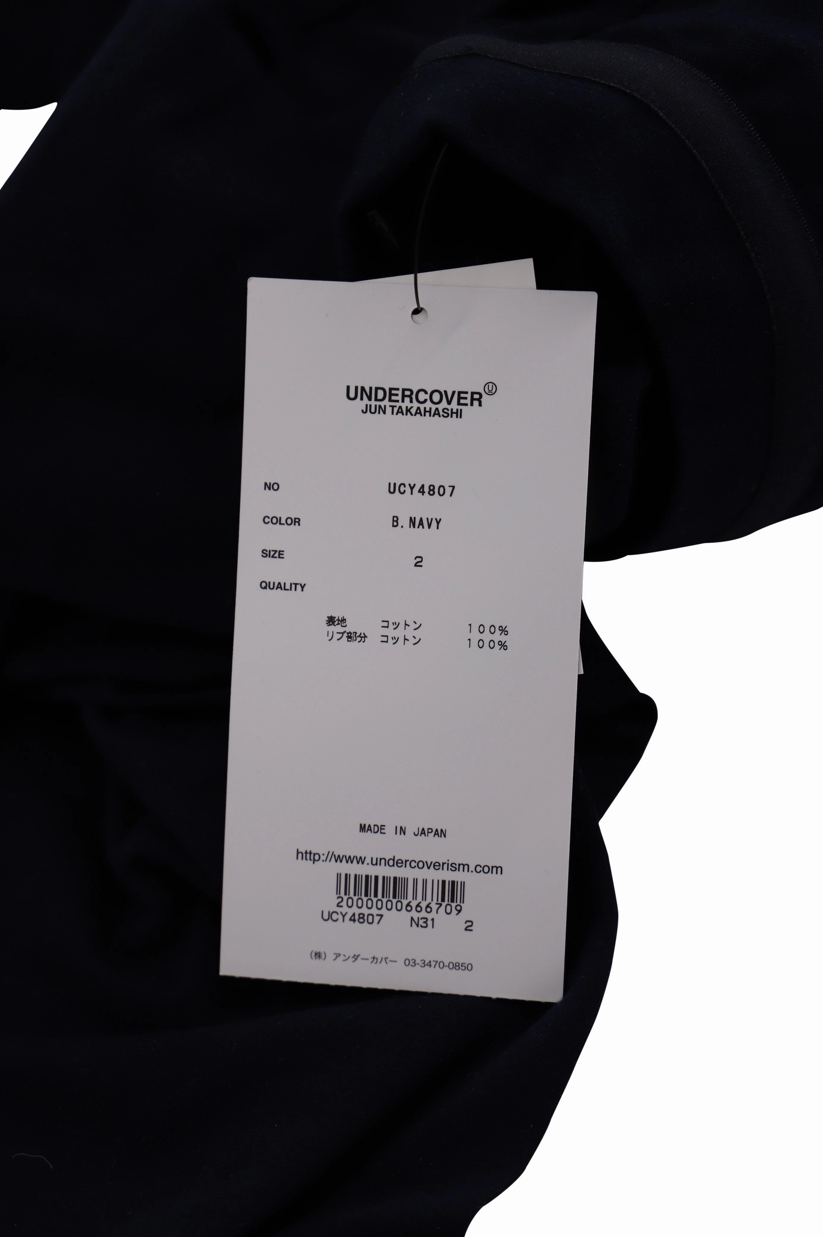 Undercover Long Sleeve Sweatshirt in Navy Blue Cotton