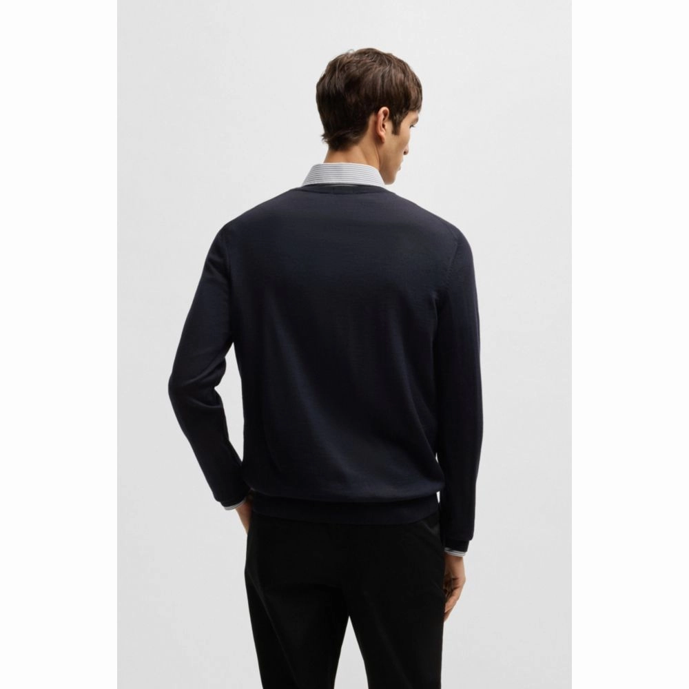 V-neck sweater in merino wool
