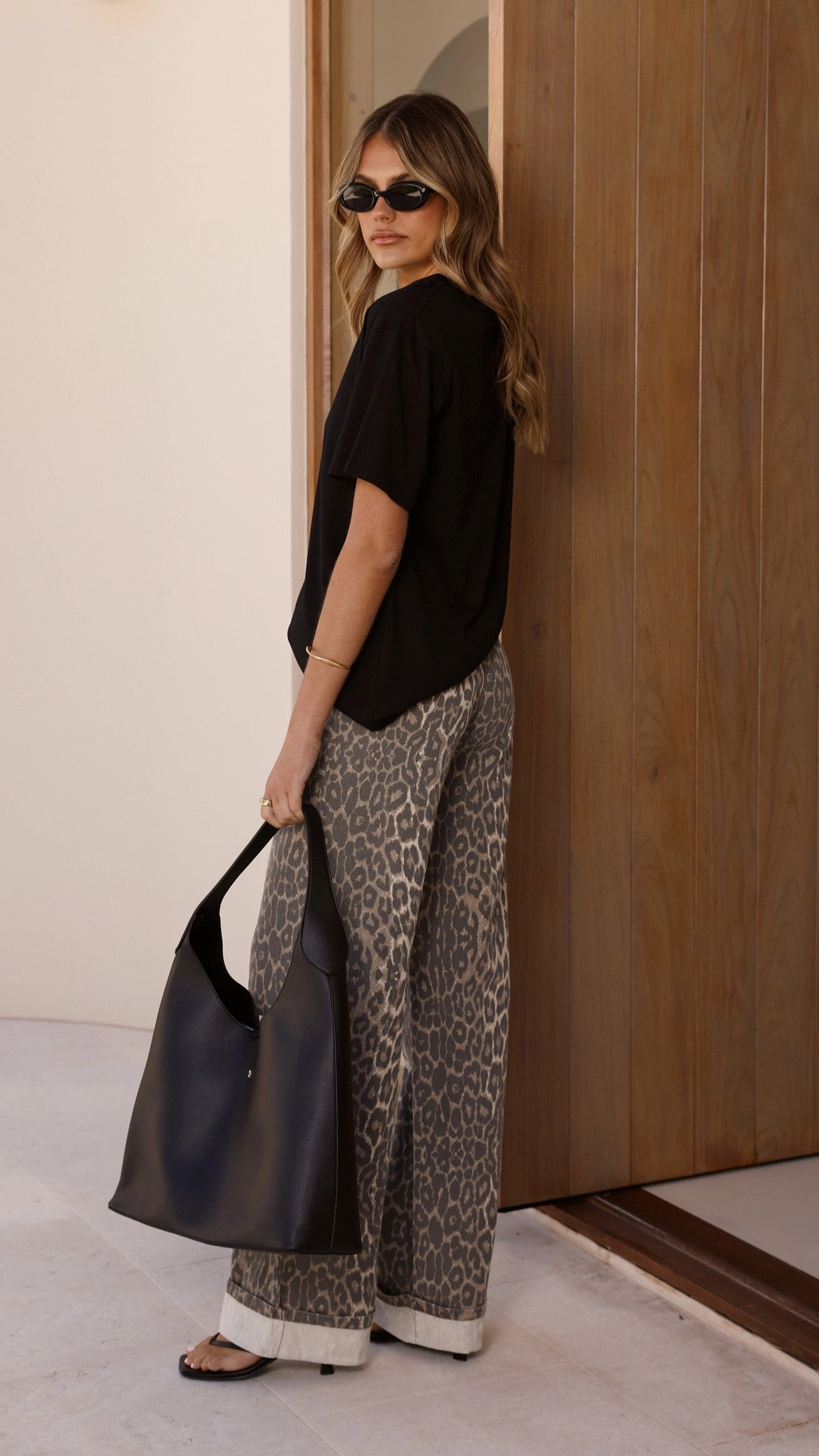 Varia Cuffed Pants - Leopard Print