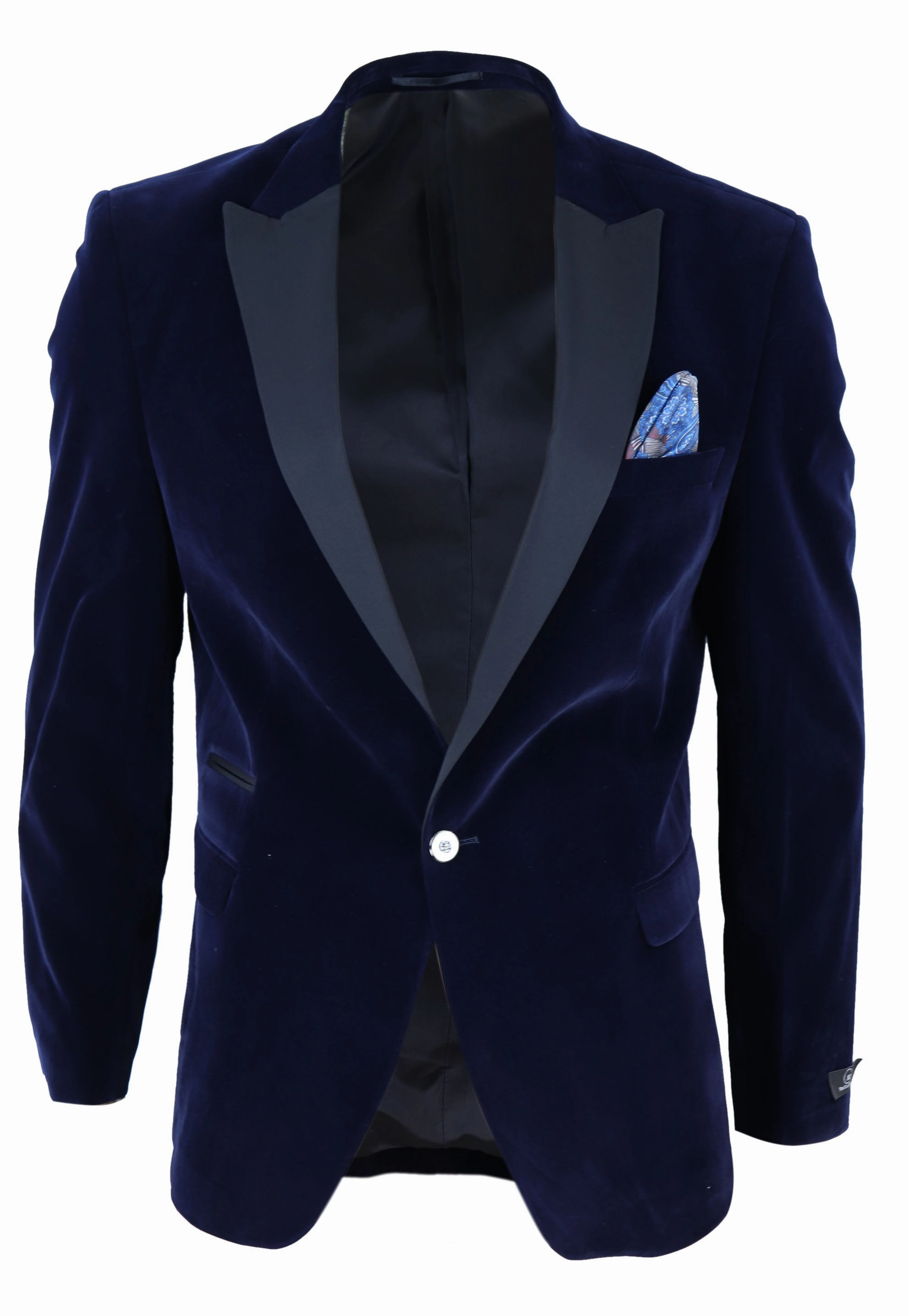 Velvet 1 Button Jacket Tuxedo Blazer