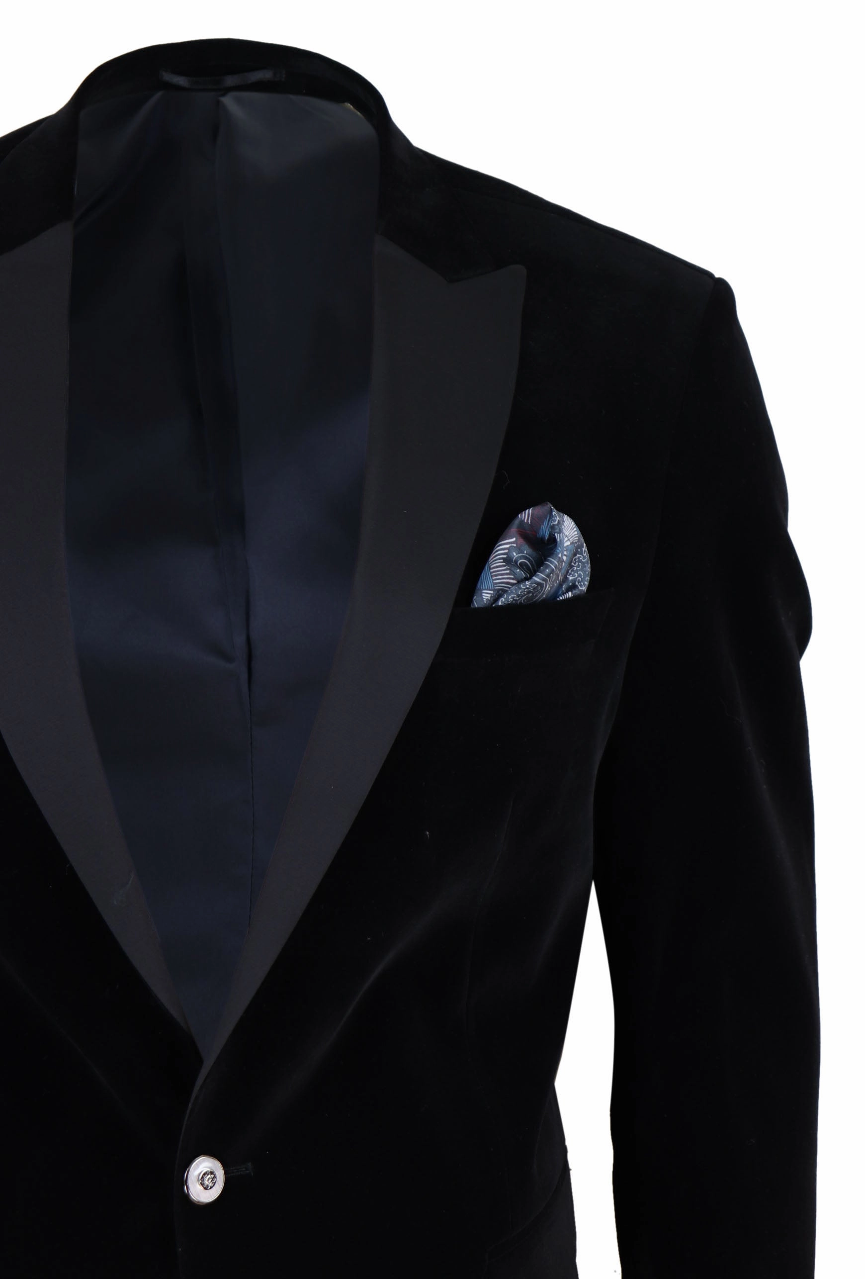 Velvet 1 Button Jacket Tuxedo Blazer