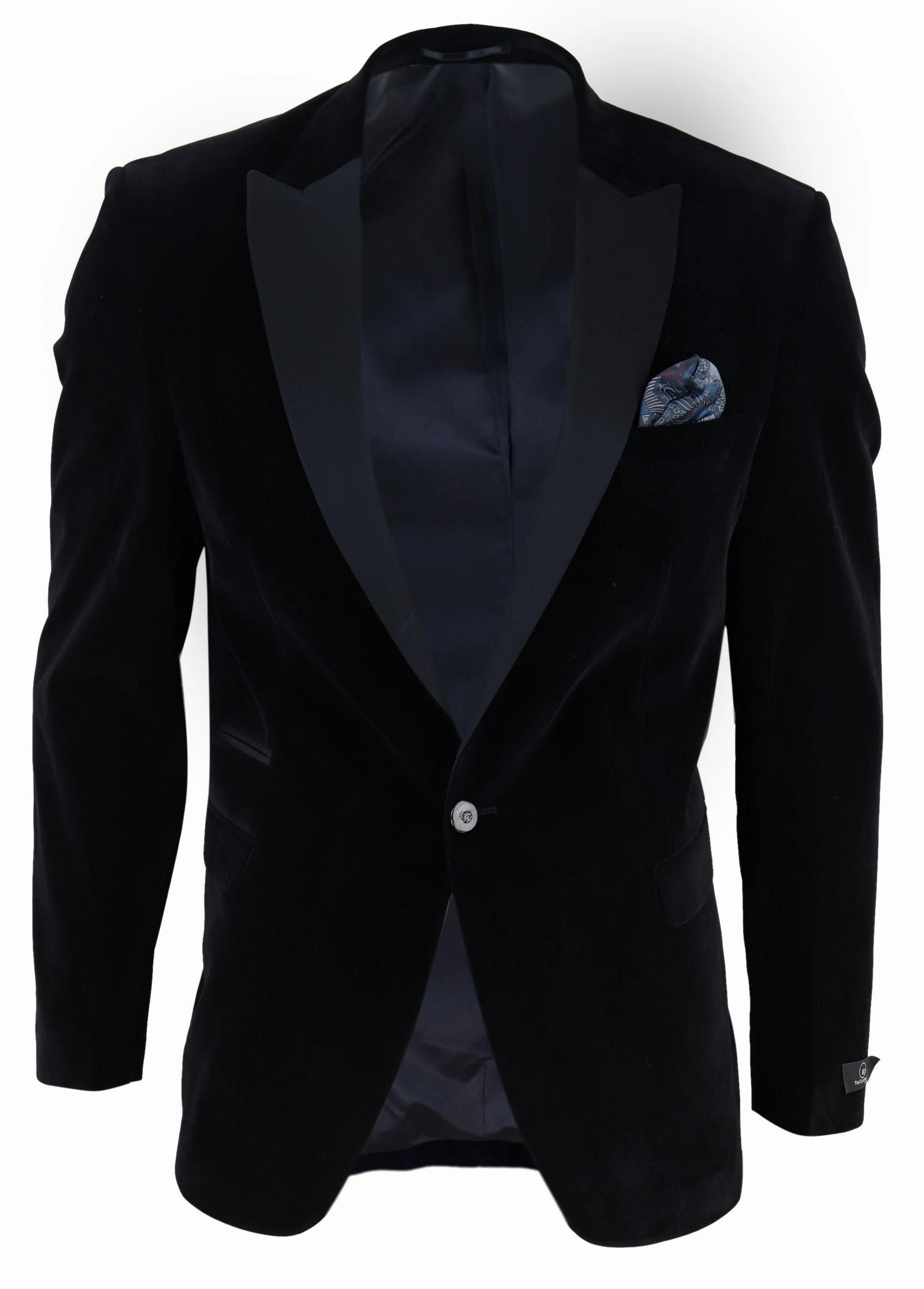Velvet 1 Button Jacket Tuxedo Blazer