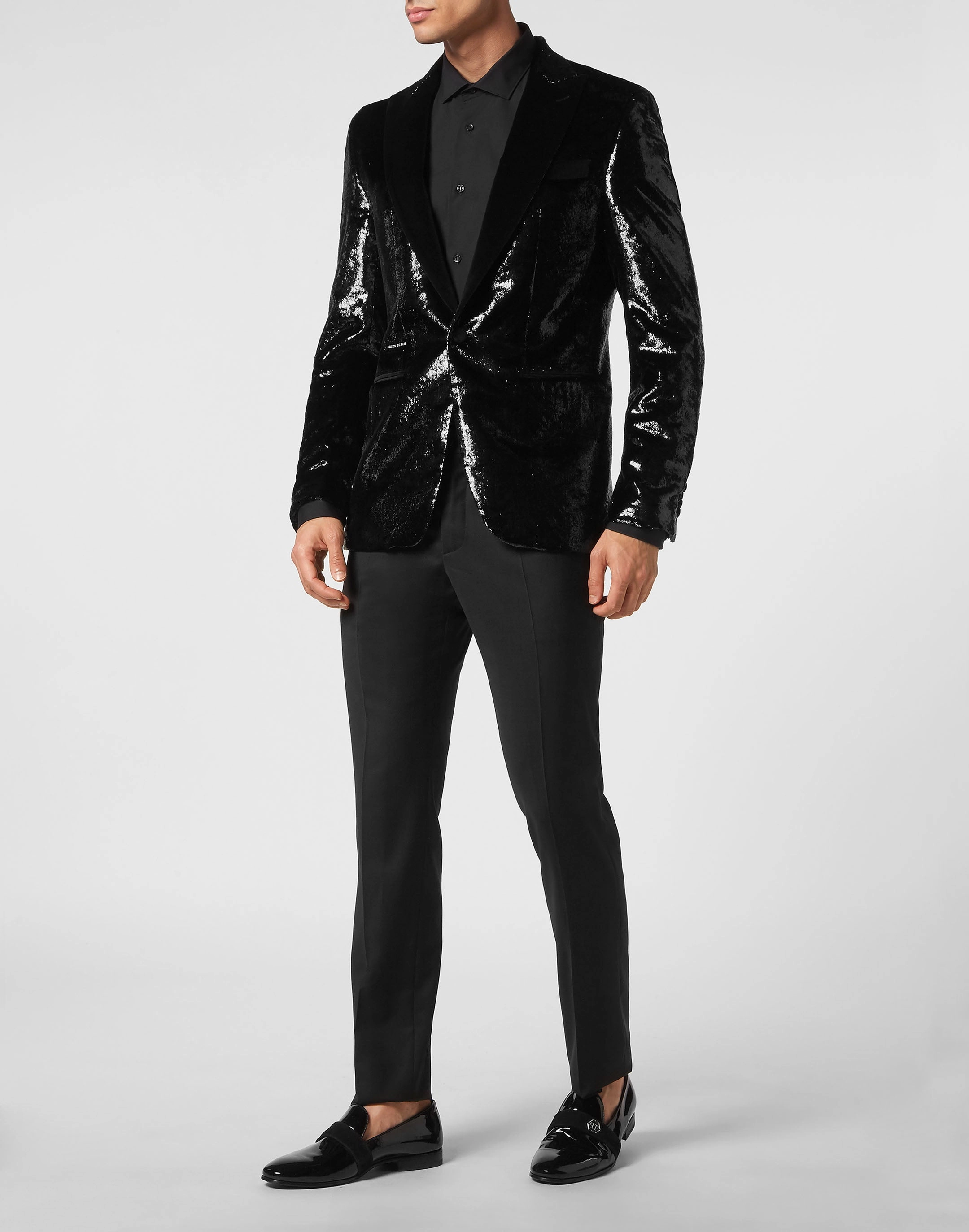 Velvet &amp; Lurex Blazer Lord fit Sartorial