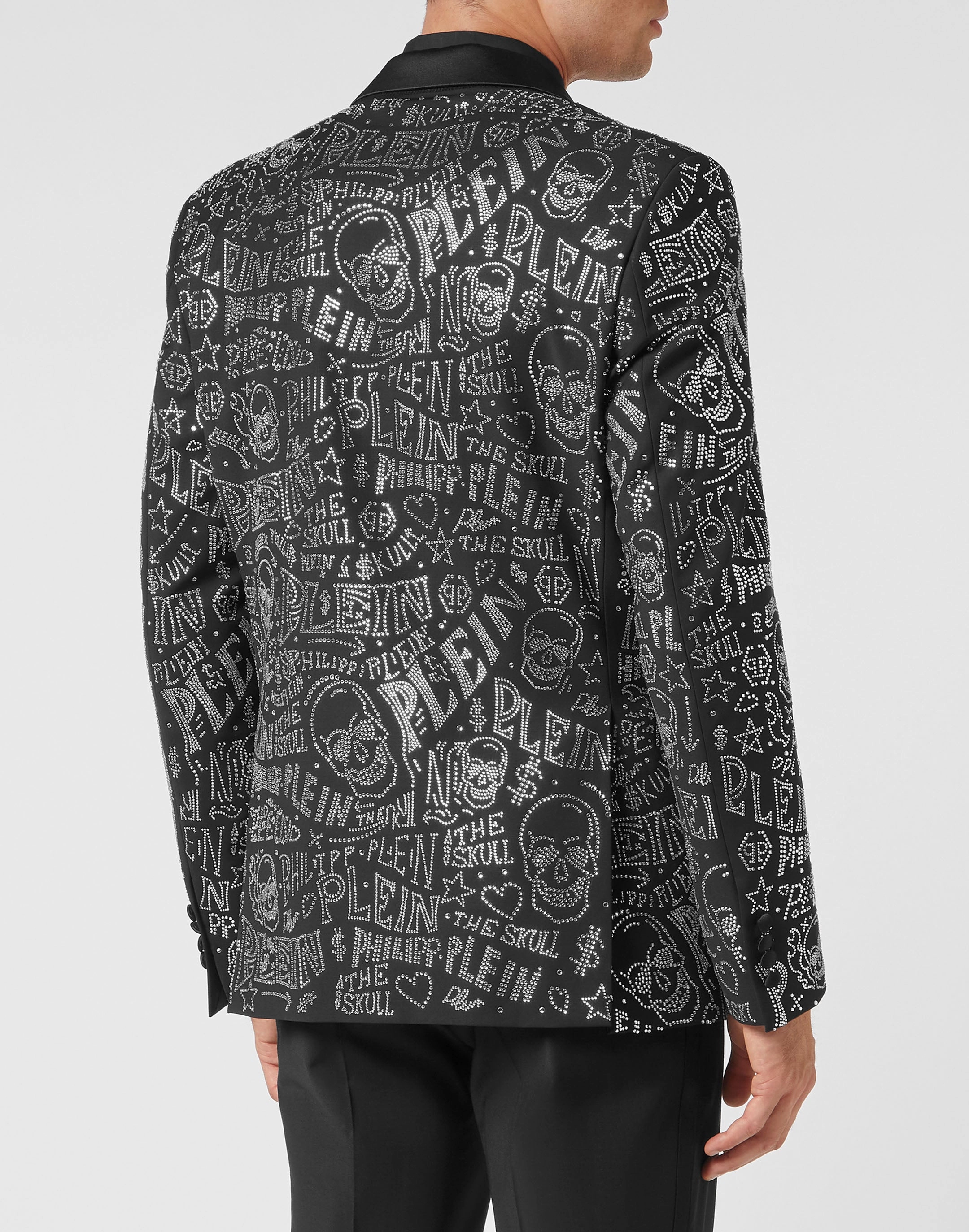 Velvet Blazer Lord fit Skull and Plein with Crystals