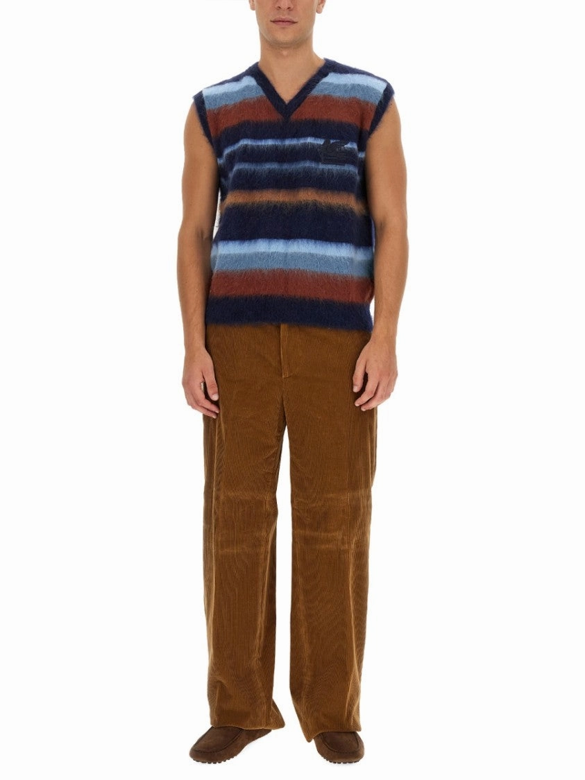 Vest With Stripe Pattern