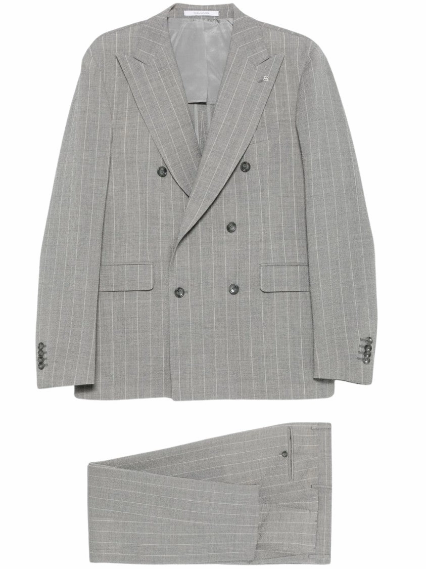 Vesuvio Heather Grey Double-Breasted Suit