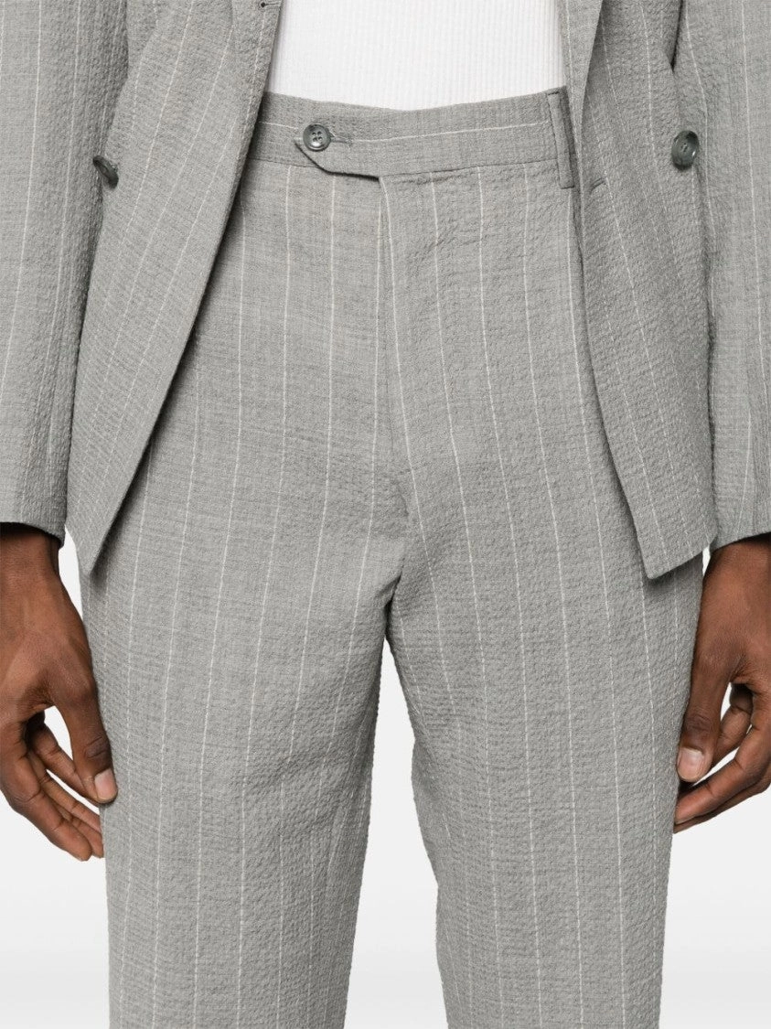 Vesuvio Heather Grey Double-Breasted Suit