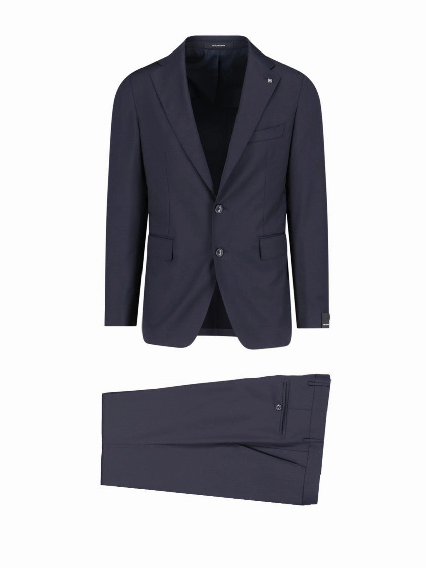 Vesuvio Single-Breasted Suit In Blue Virgin Wool
