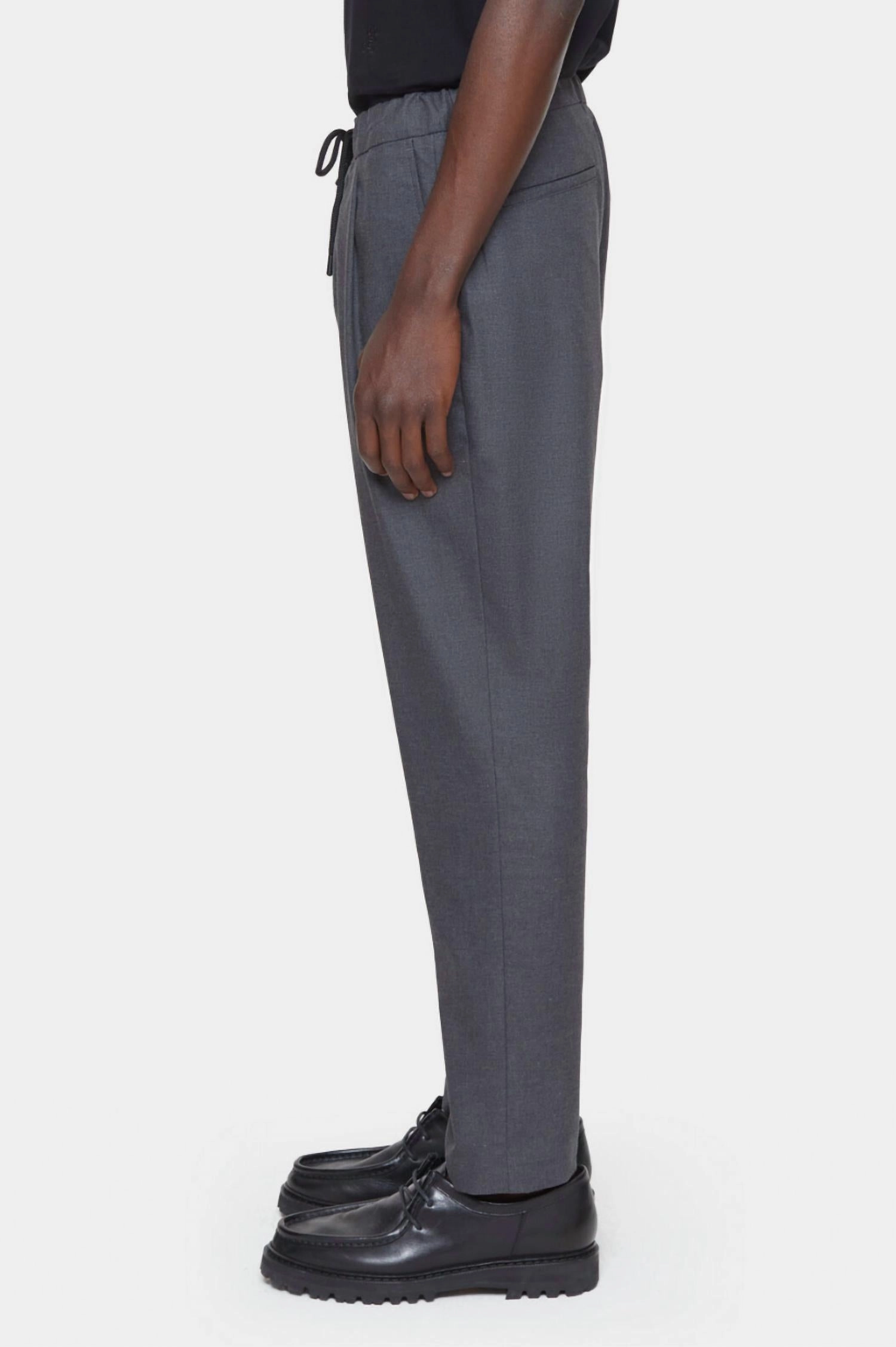 Vigo Tapered Pant In Dark Grey Melange