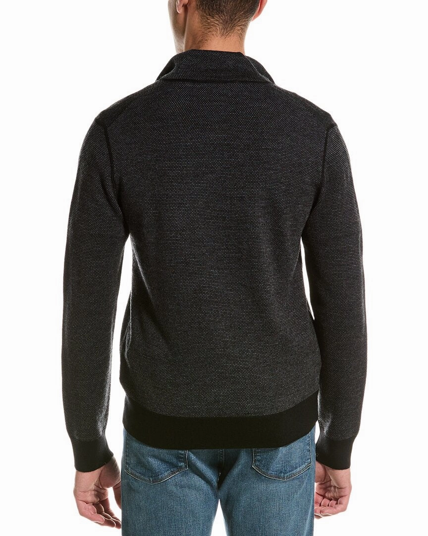 Vince Birdseye Wool 1/4-Zip Mock Sweater