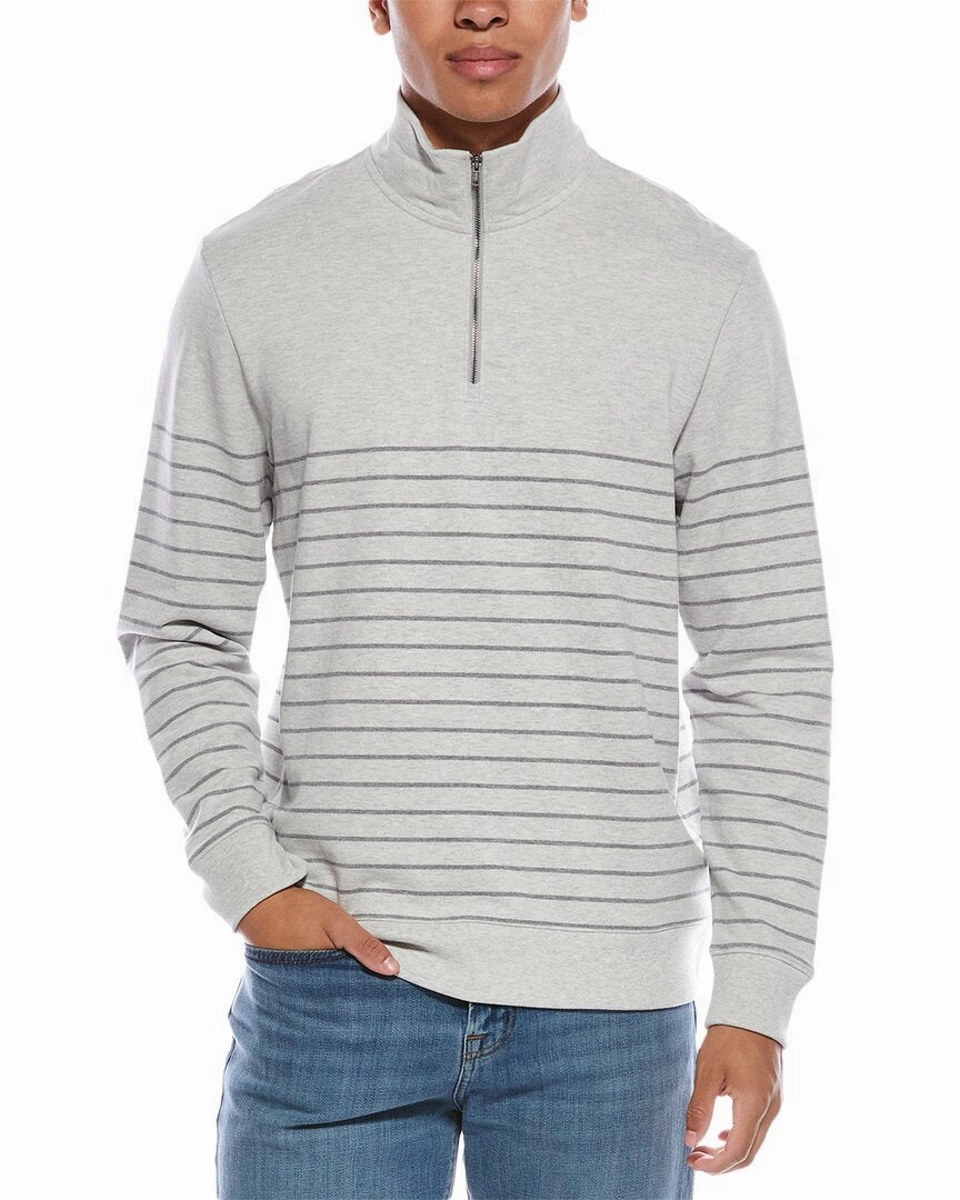Vince Sueded 1/4-Zip Mock Neck Sweater
