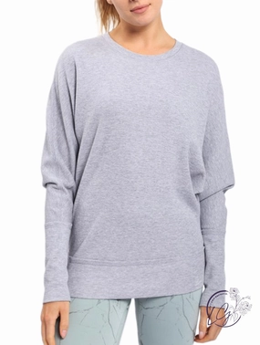 Waffle-Knit Pullover with Dolman Sleeves affordable athletic pants for men