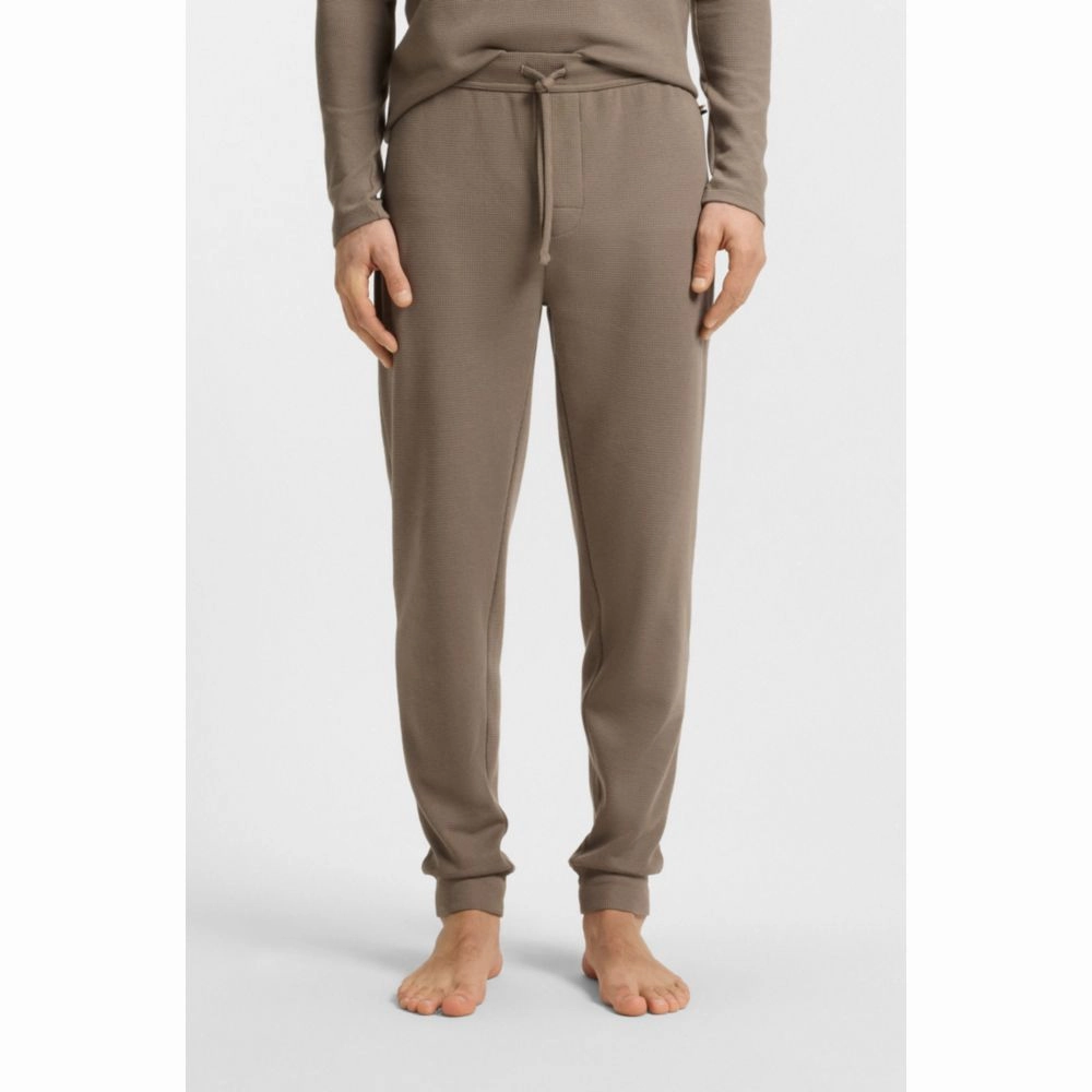 Waffle pajama bottoms in a cotton blend