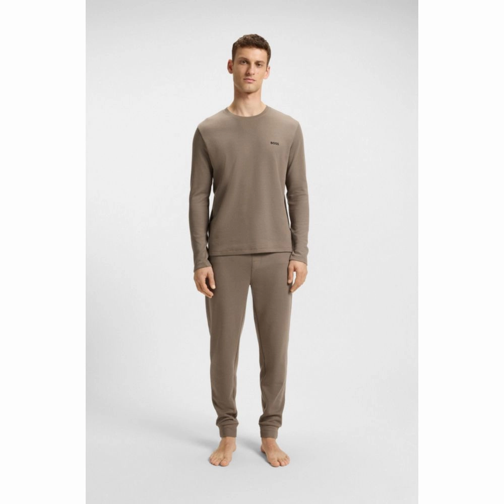 Waffle pajama bottoms in a cotton blend