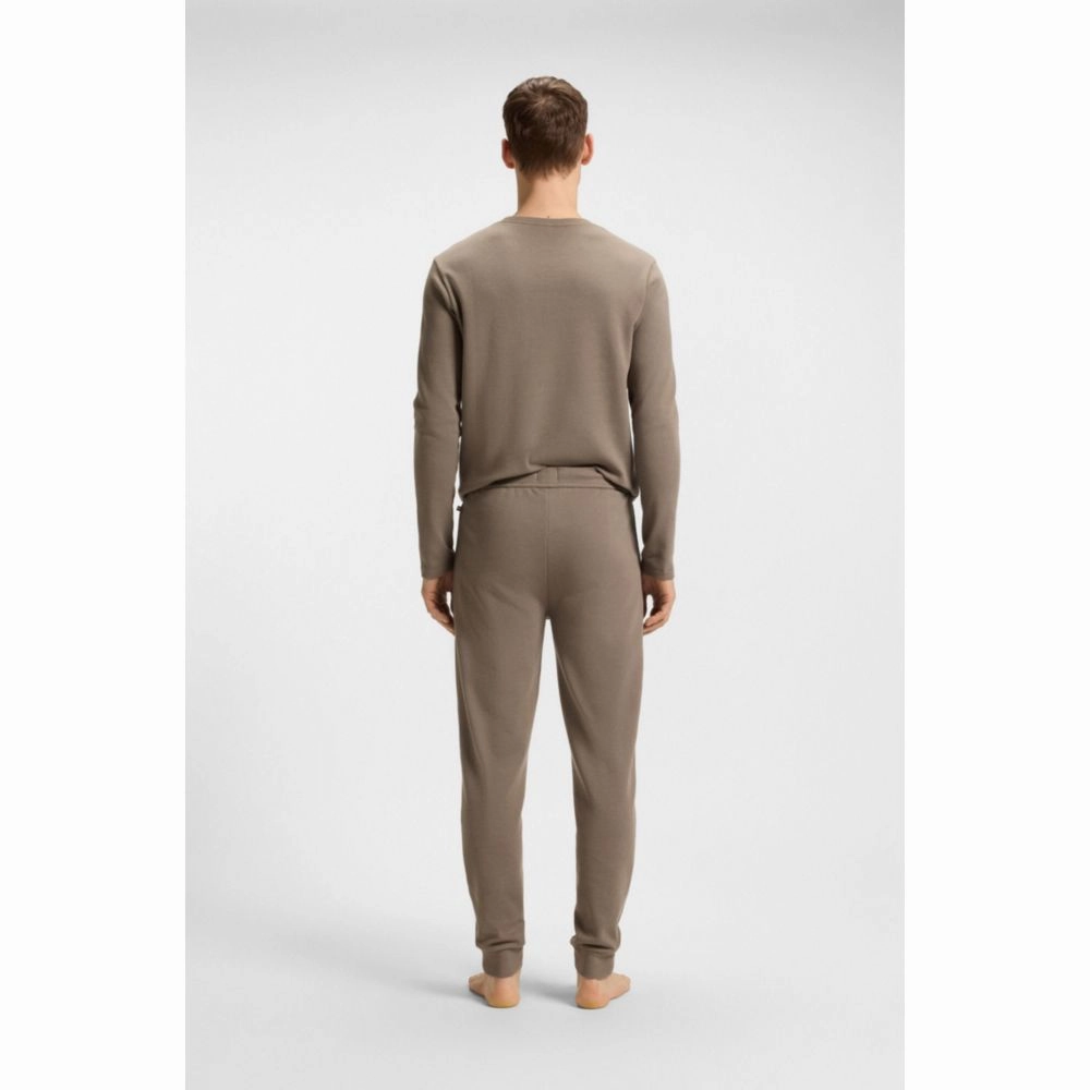 Waffle pajama bottoms in a cotton blend