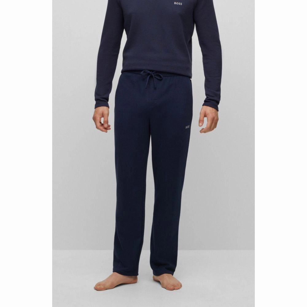 Waffle pajama bottoms with logo embroidery