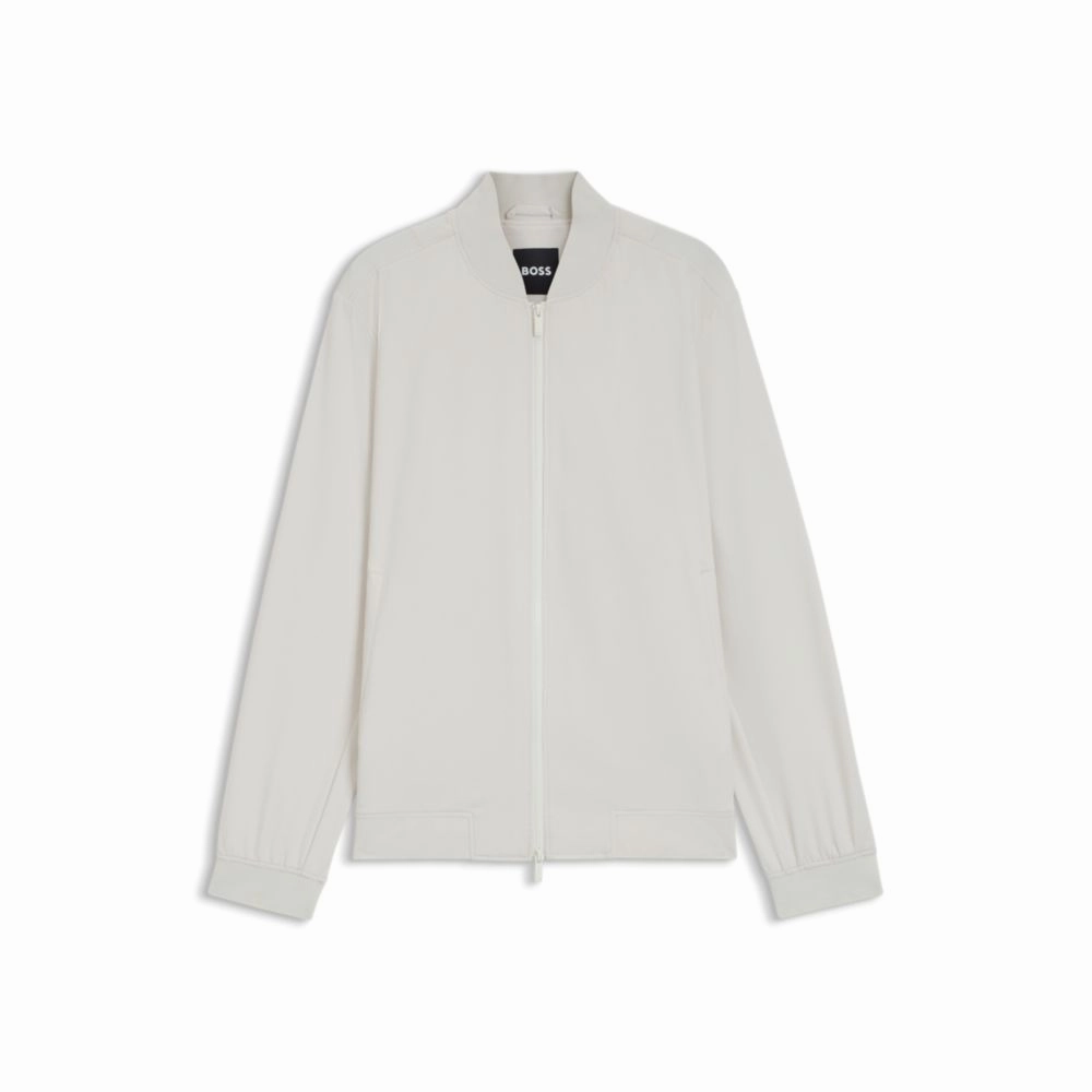 Water-repellent jacket in performance-stretch fabric