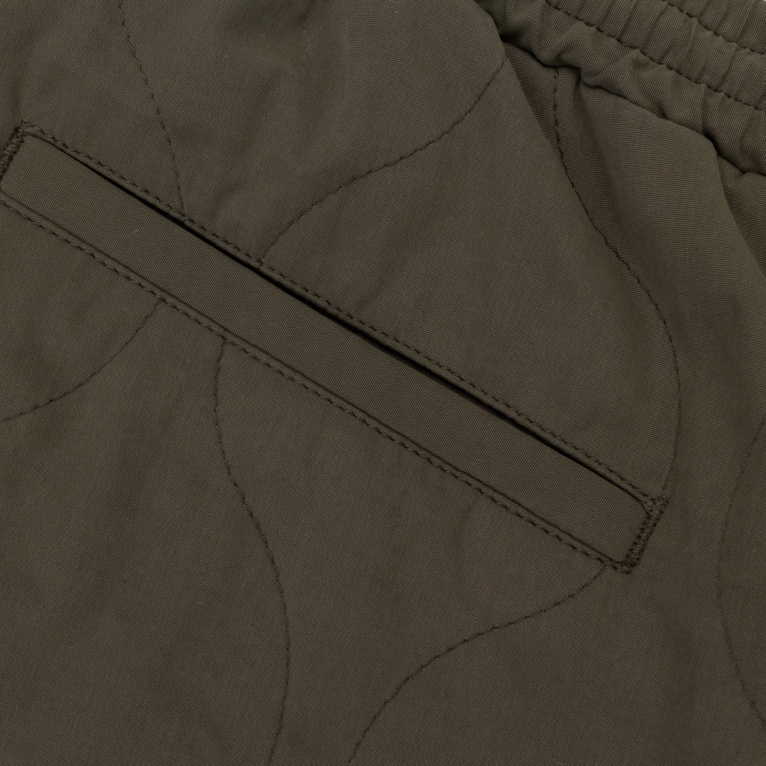 WAVE QUILTED ARMY GREEN JOGGERS
