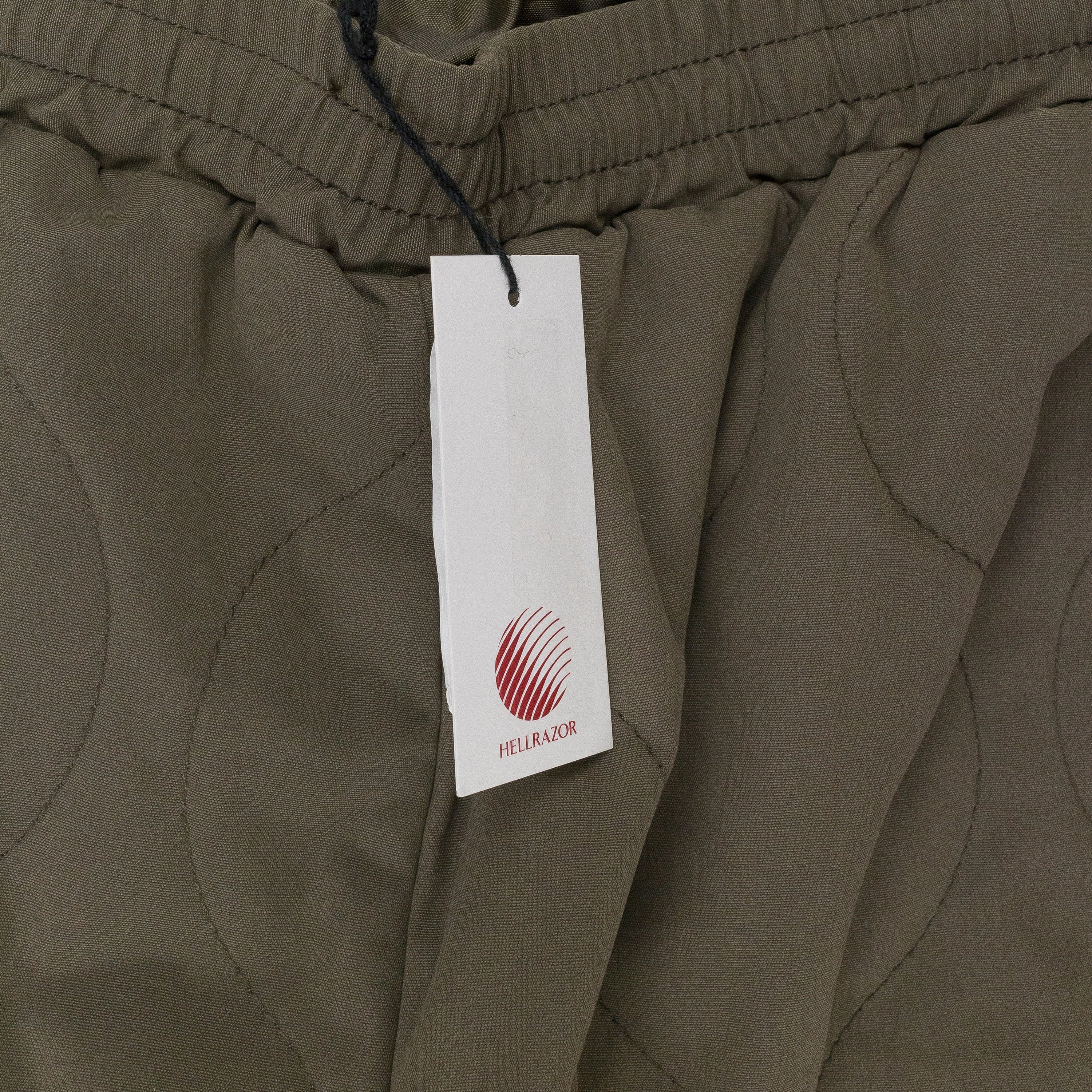WAVE QUILTED ARMY GREEN JOGGERS