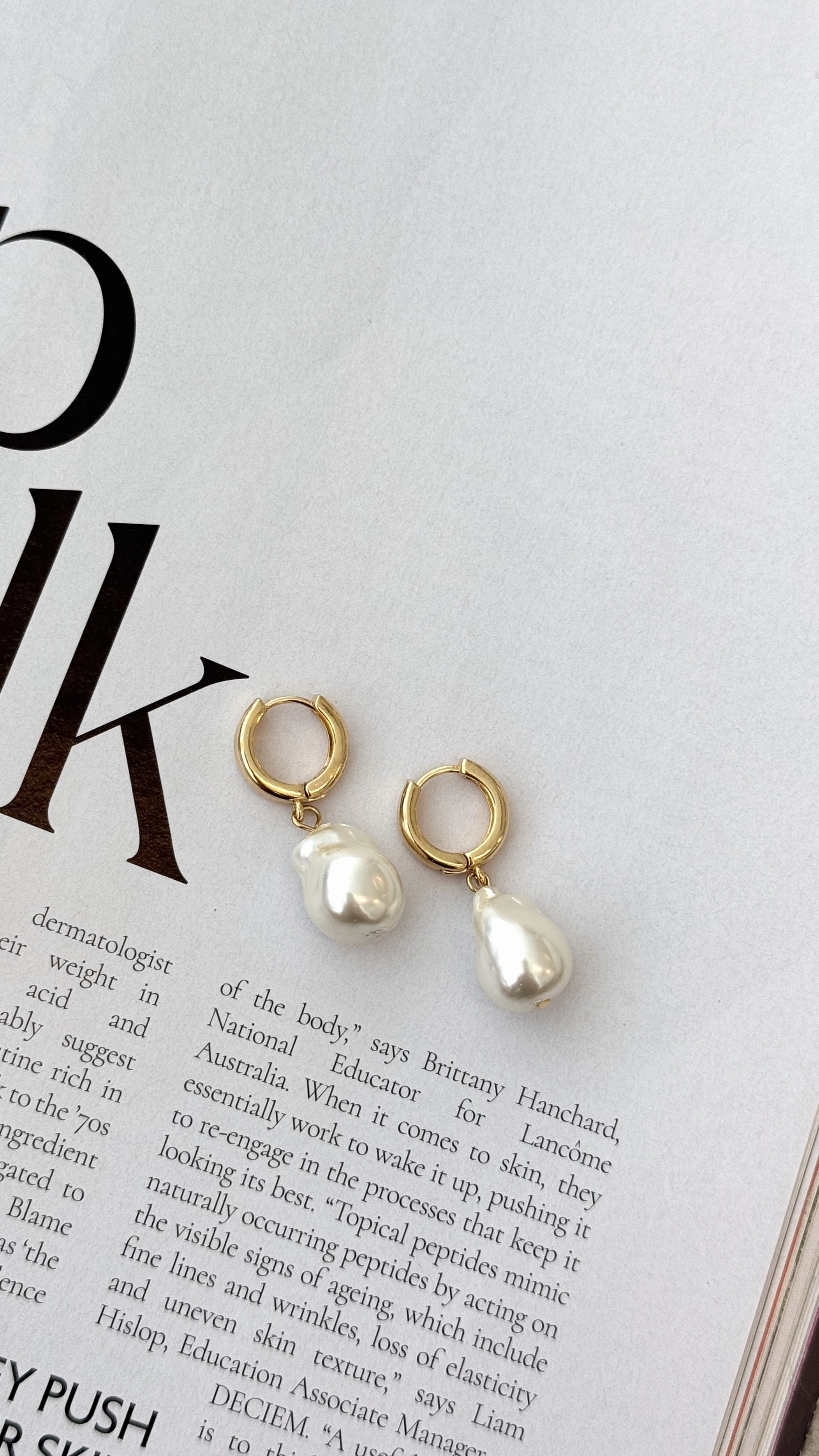 Waverly 18K Gold Earrings - Gold / Pearl