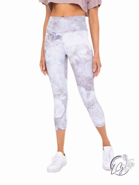 Winter Blooms Capri High-Waist Leggings affordable athletic pants for men