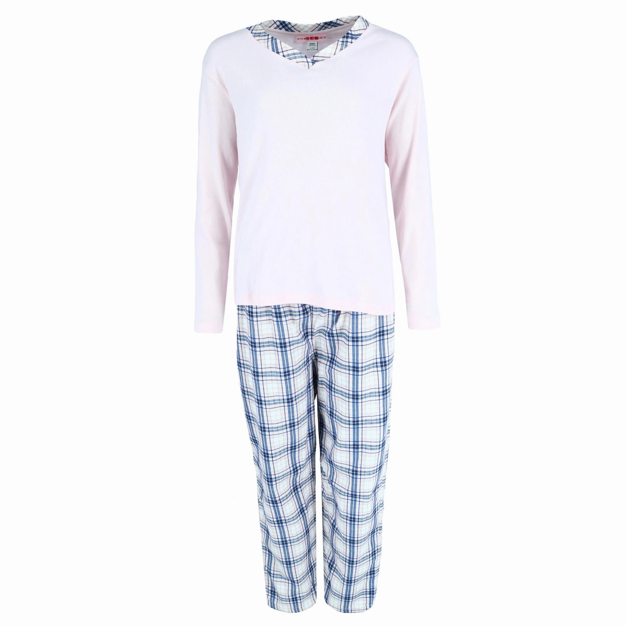 Women's Long Flannel Pajama Set