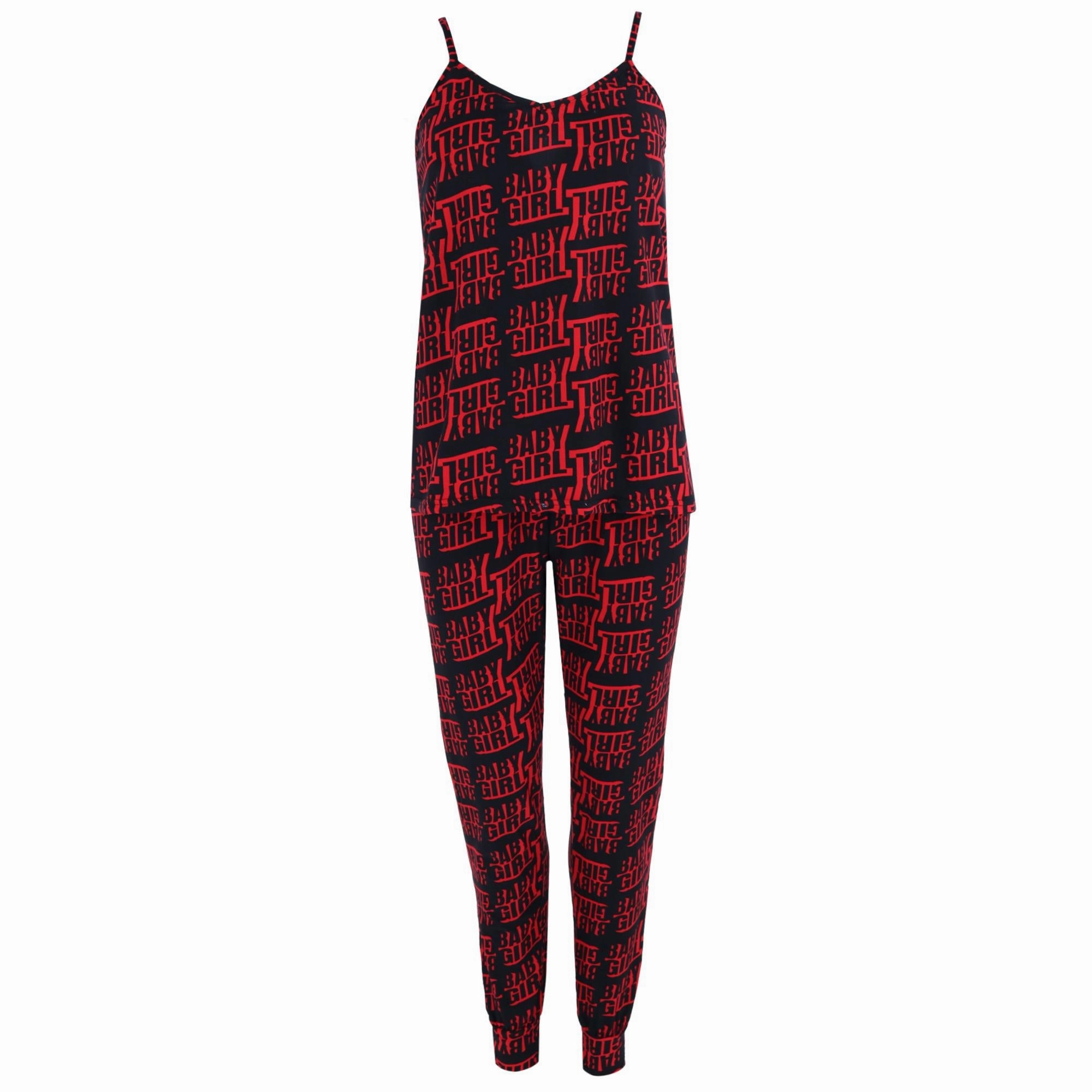 Women's Plus Size Baby Girl Jogger Pajama Set
