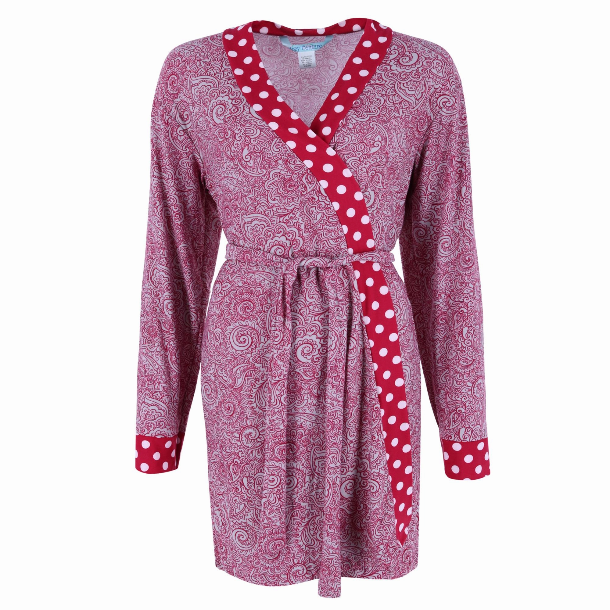 Women's Polka Dot Gown and Paisley Robe Sleep Set