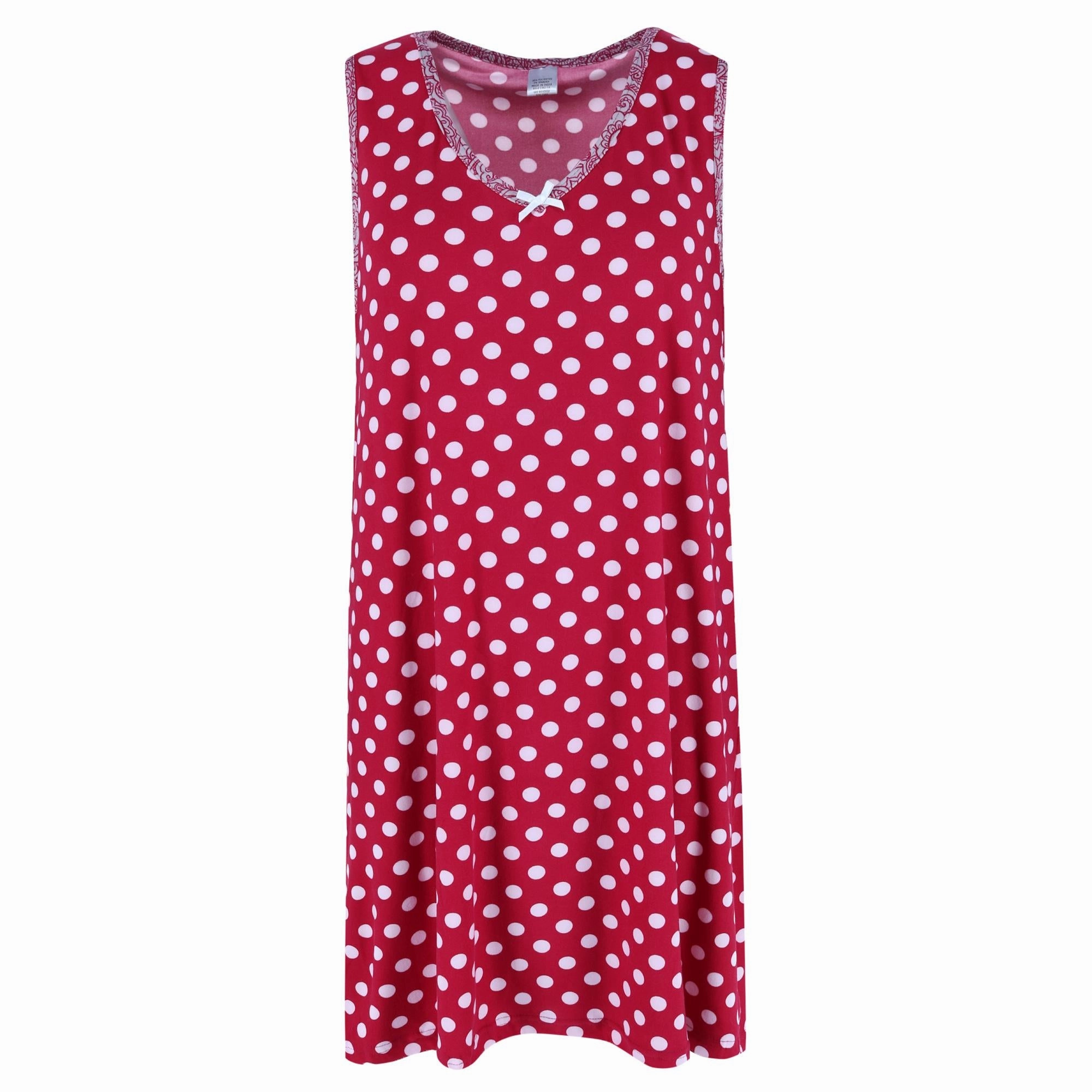 Women's Polka Dot Gown and Paisley Robe Sleep Set
